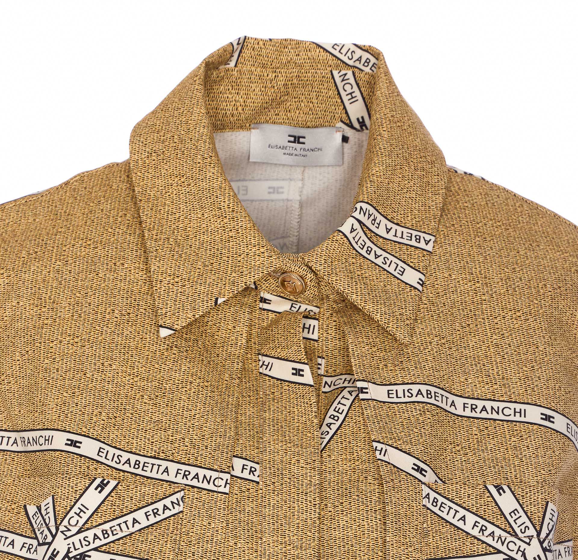 Elisabetta Franchi Shirts Beige Cotton