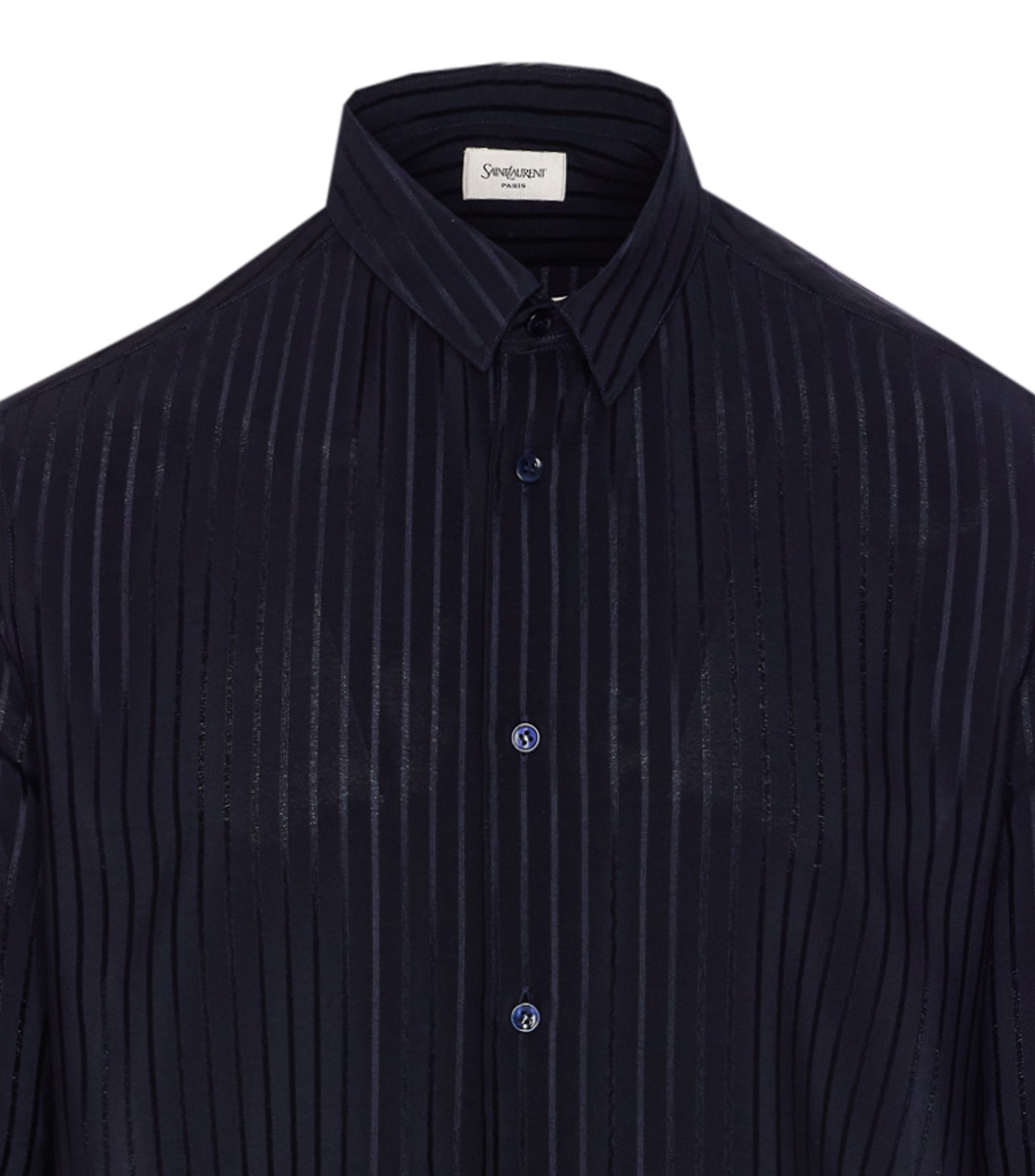 Saint Laurent Shirts Blue Silk