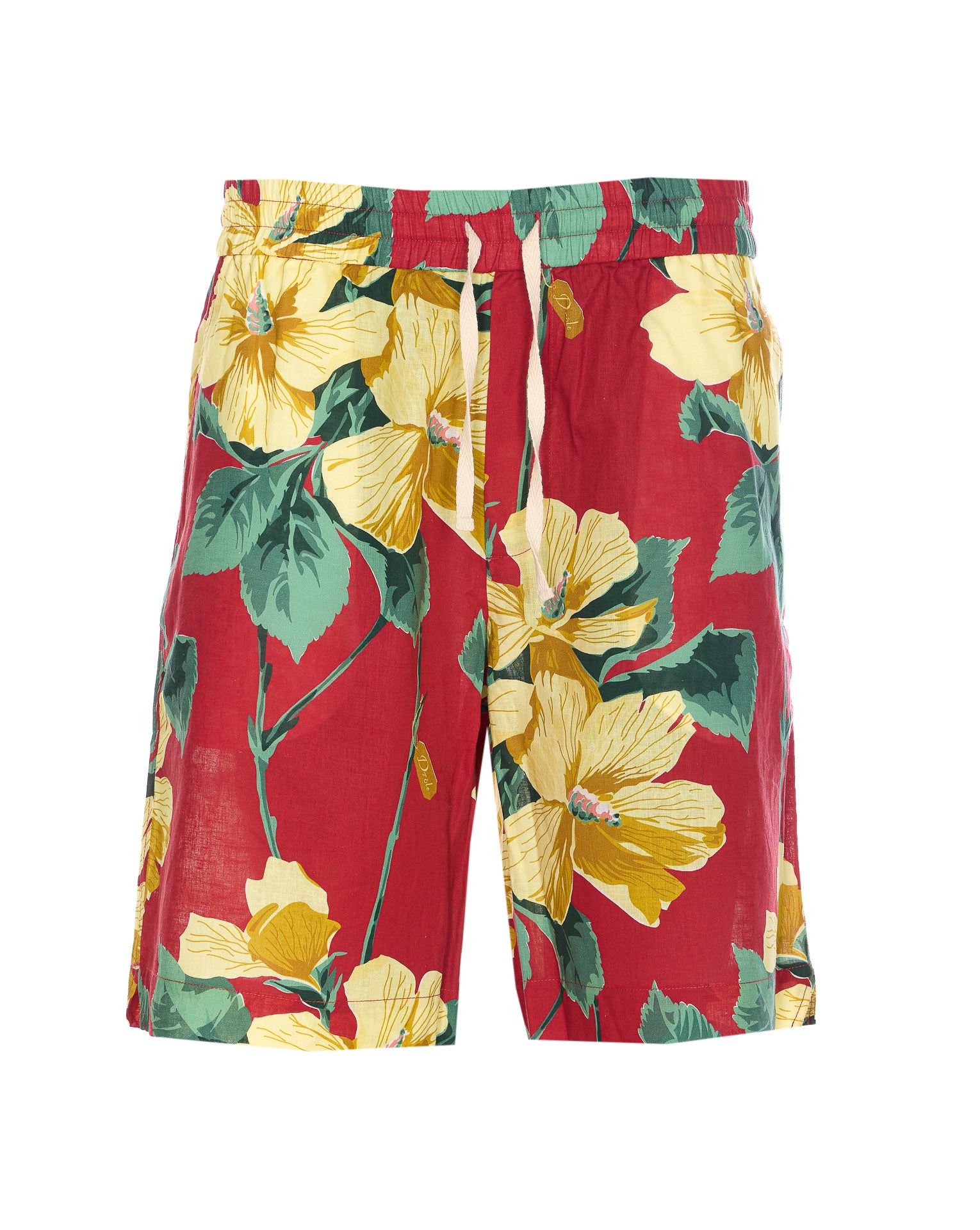 Drole De Monsieur Shorts Red Linen