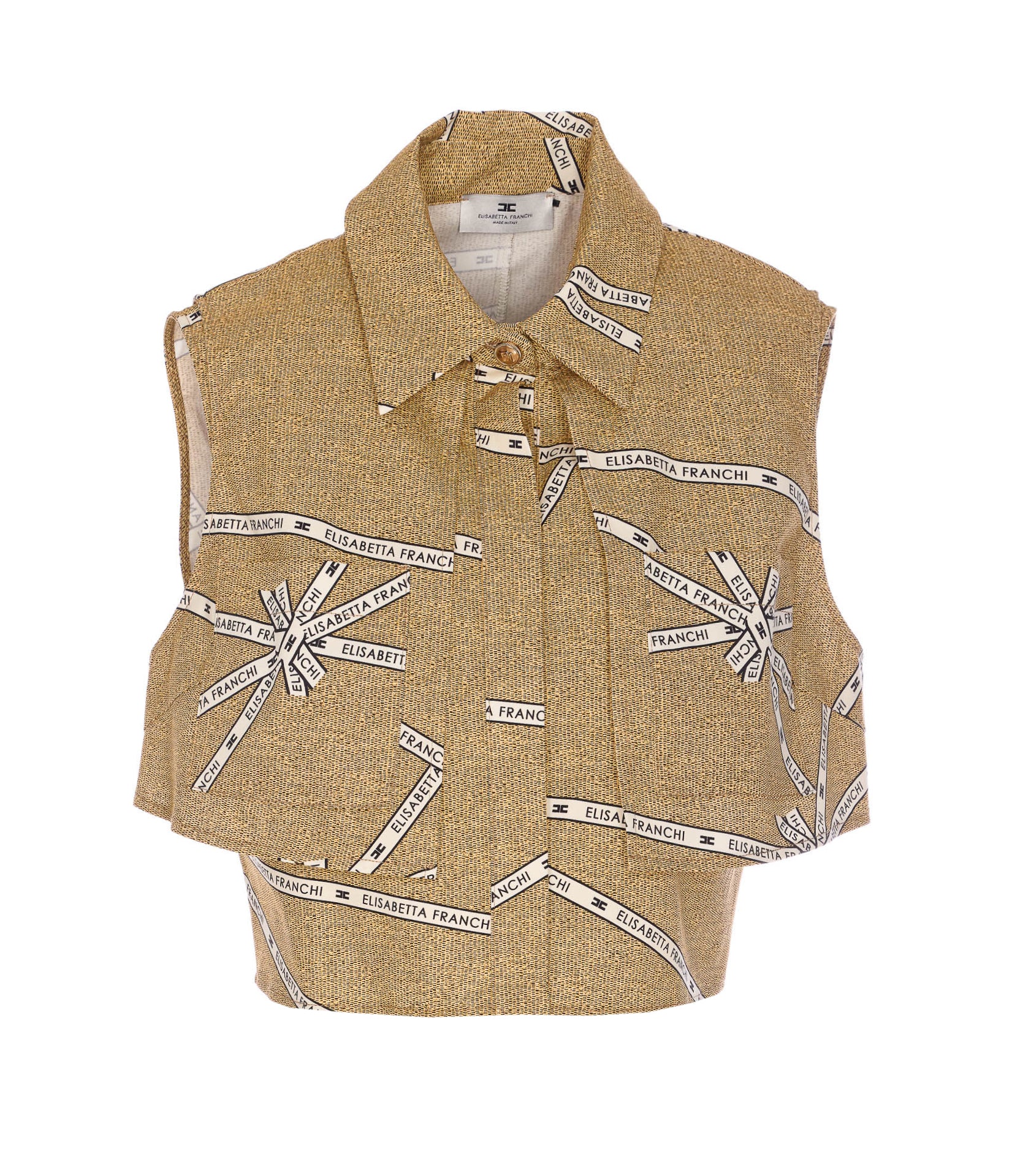 Elisabetta Franchi Shirts Beige Cotton