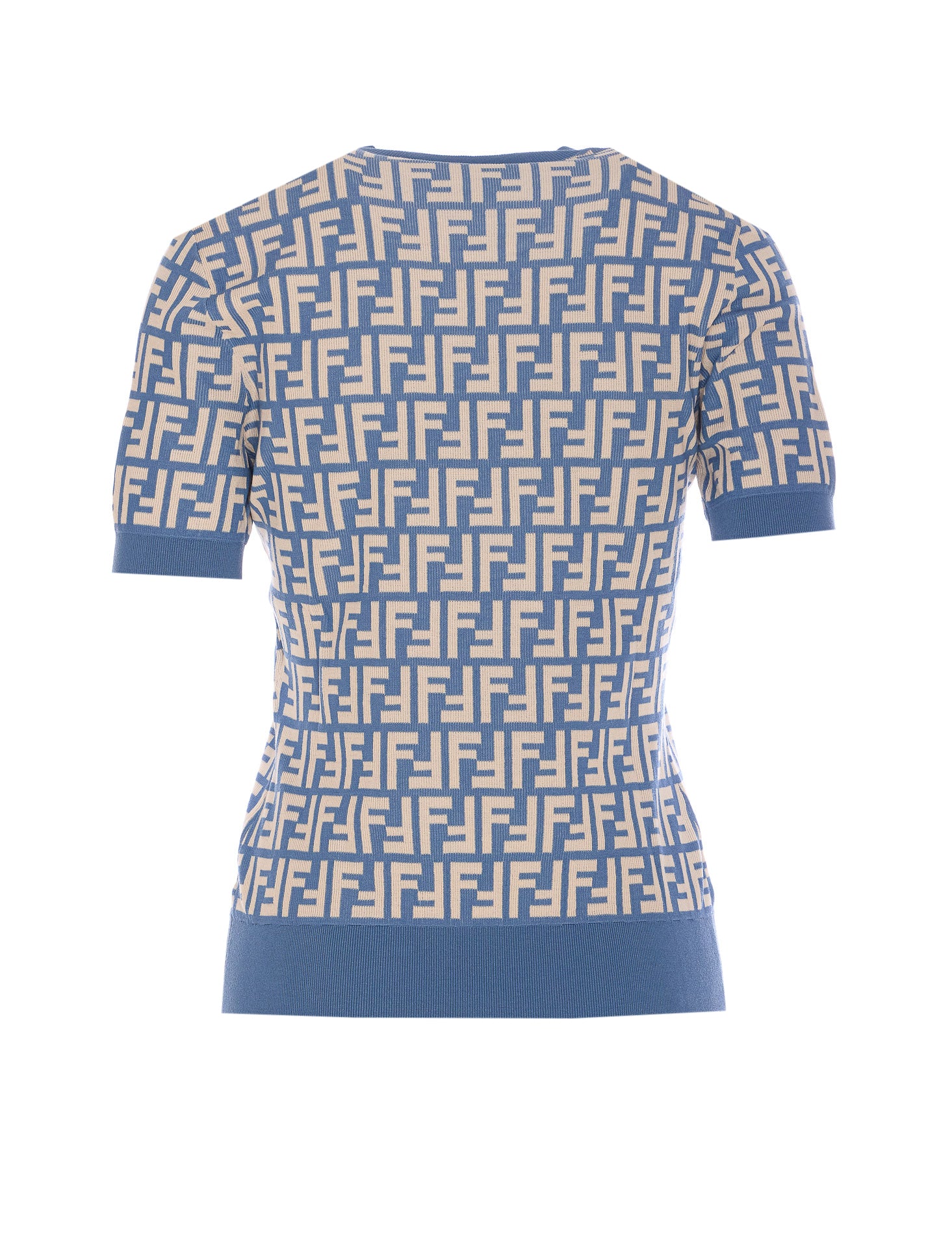 Fendi Sweaters Blue Cotton