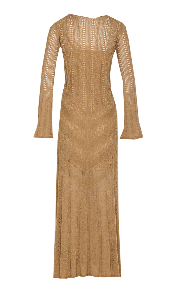 Twin-Set Dresses Golden Viscose