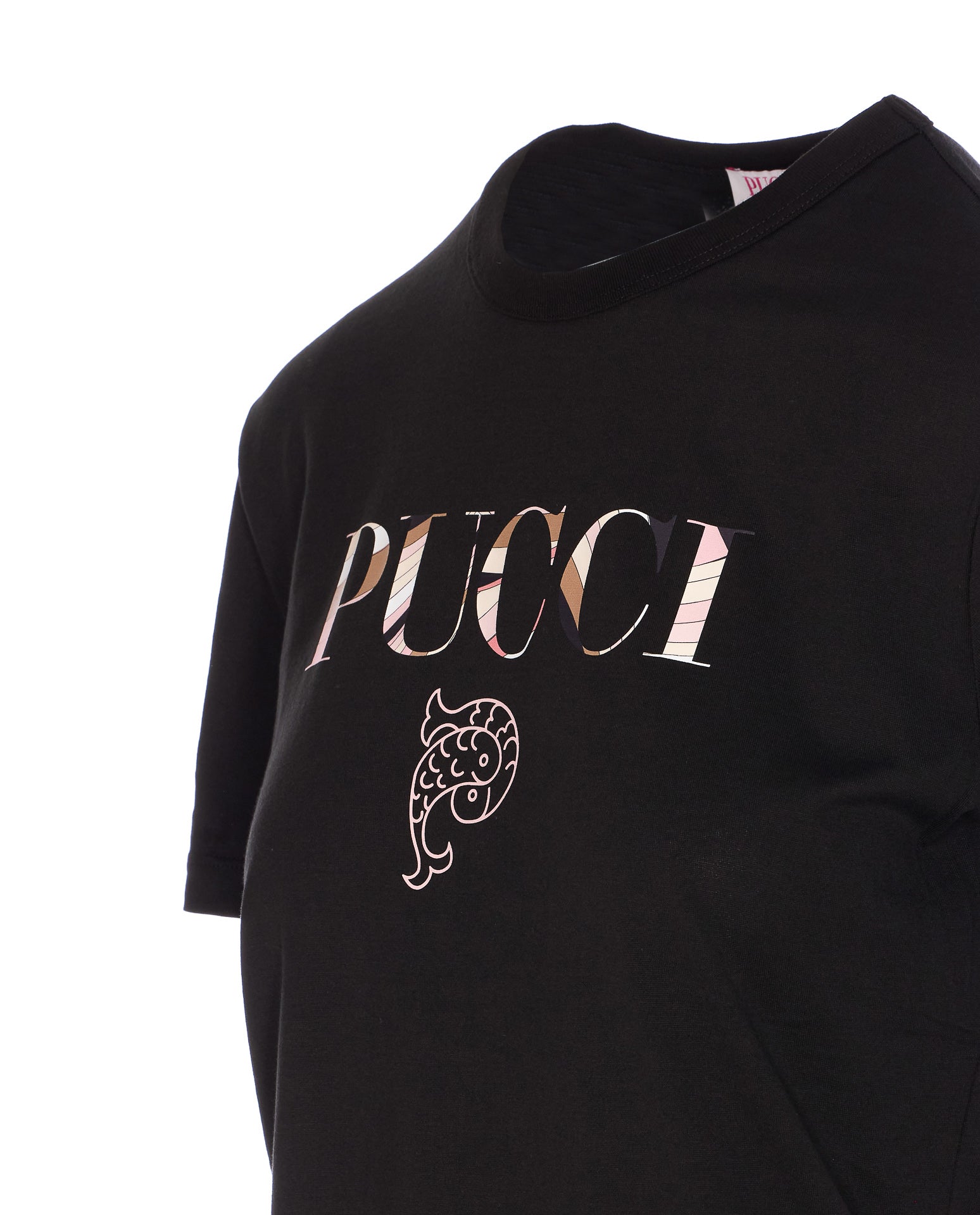 Emilio Pucci T-Shirts And Polos Black Cotton