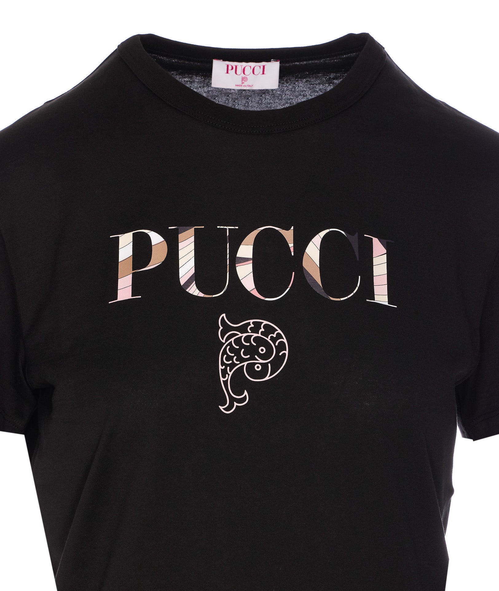 Emilio Pucci T-Shirts And Polos Black Cotton