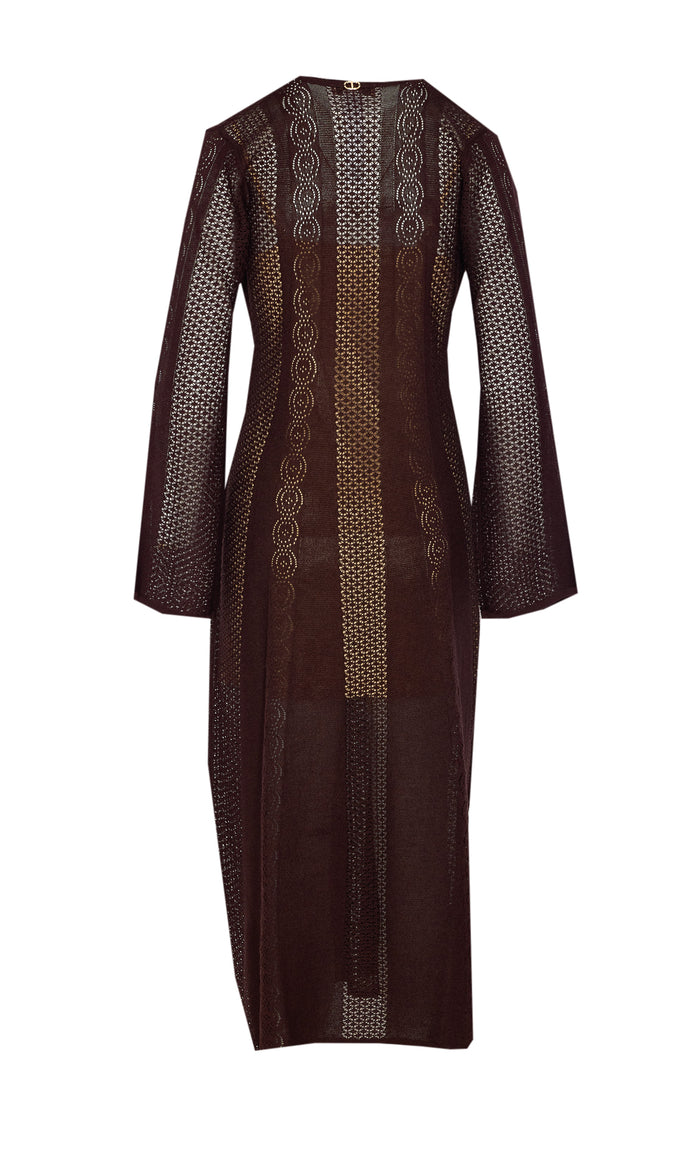 Twin-Set Dresses Brown Viscosa