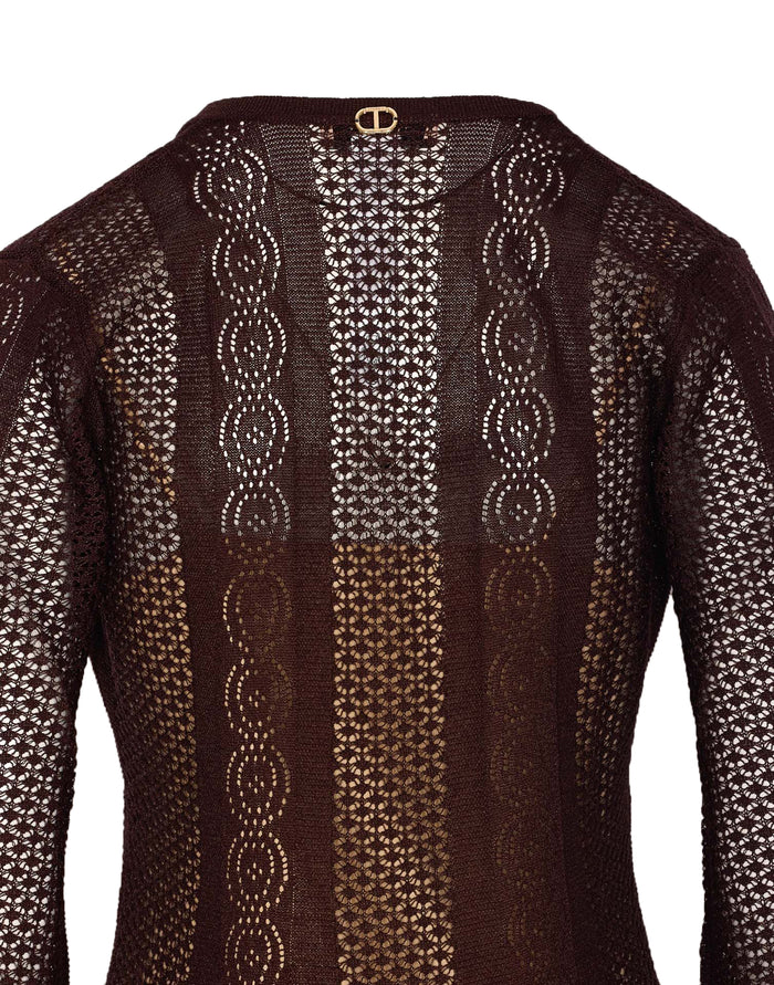 Twin-Set Dresses Brown Viscosa