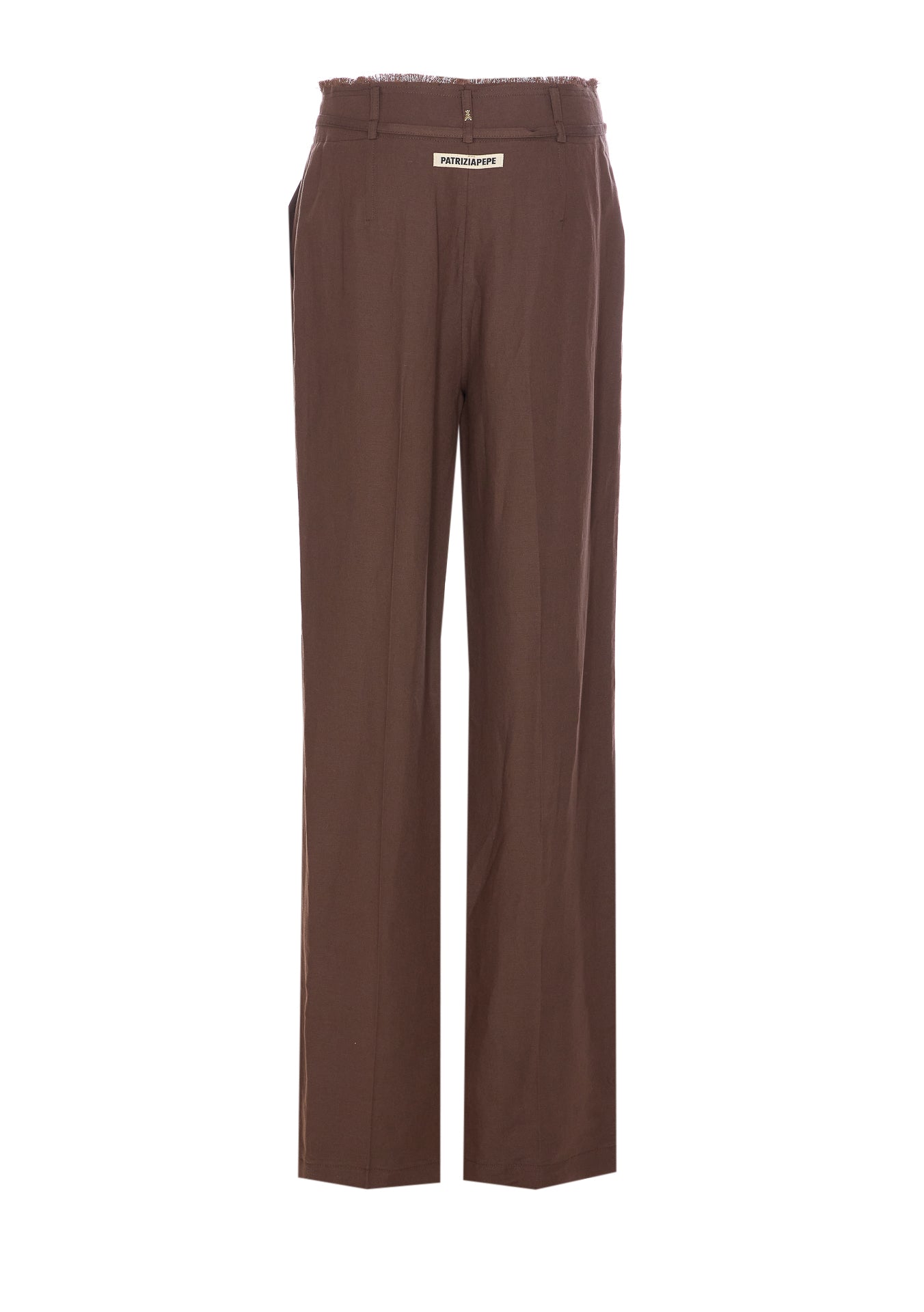 Patrizia Pepe Trousers Brown Viscose