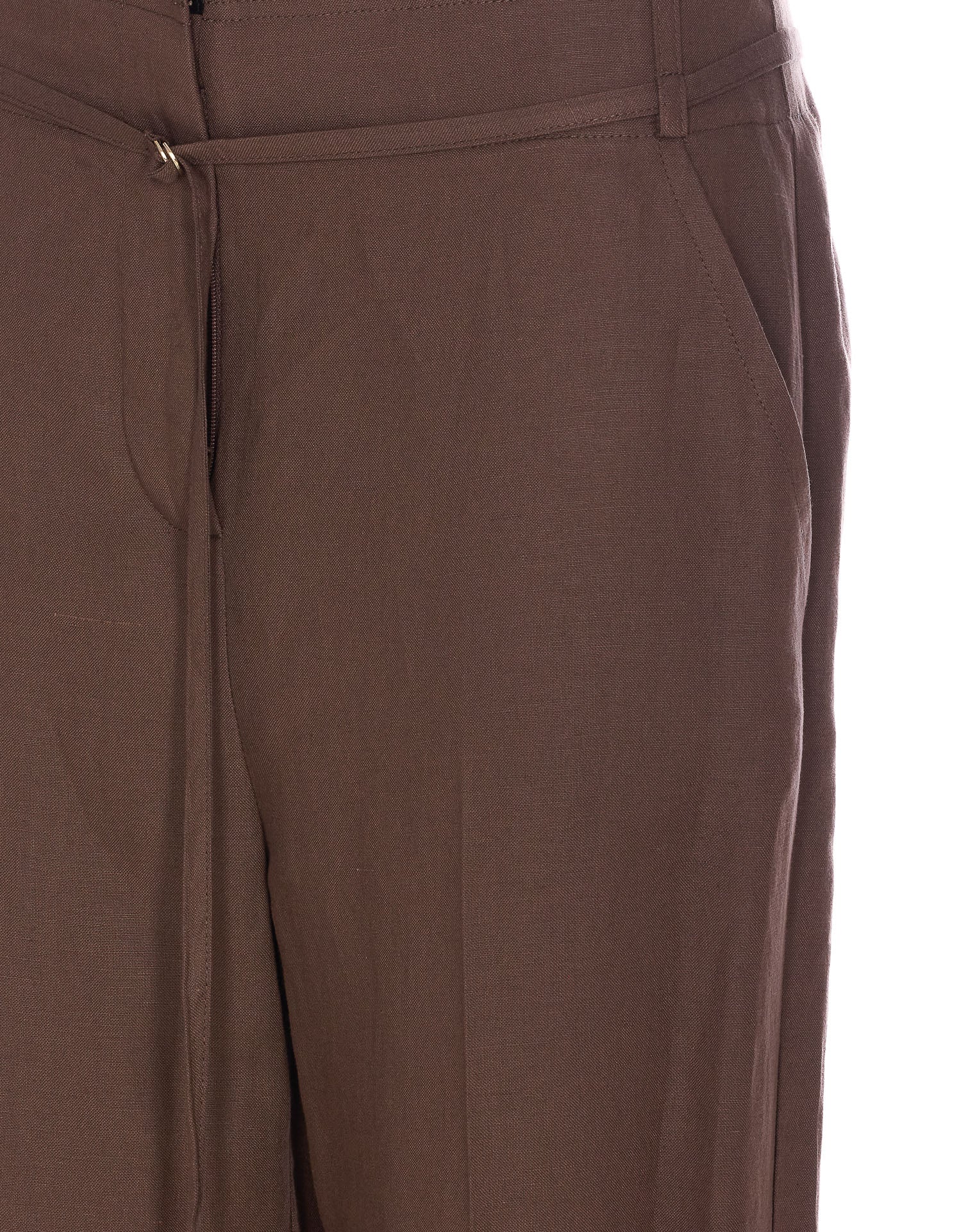 Patrizia Pepe Trousers Brown Viscose