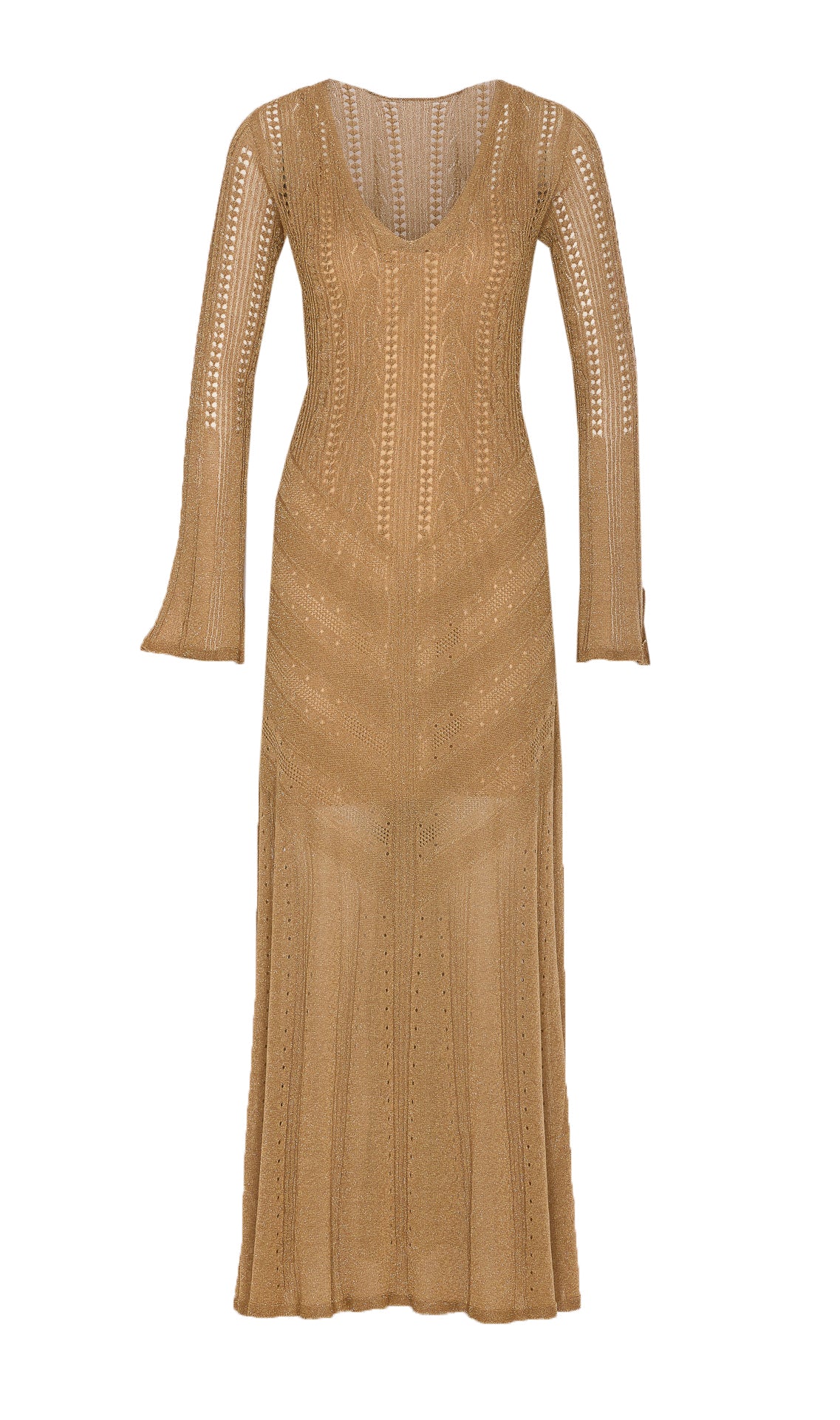 Twin-Set Dresses Golden Viscose