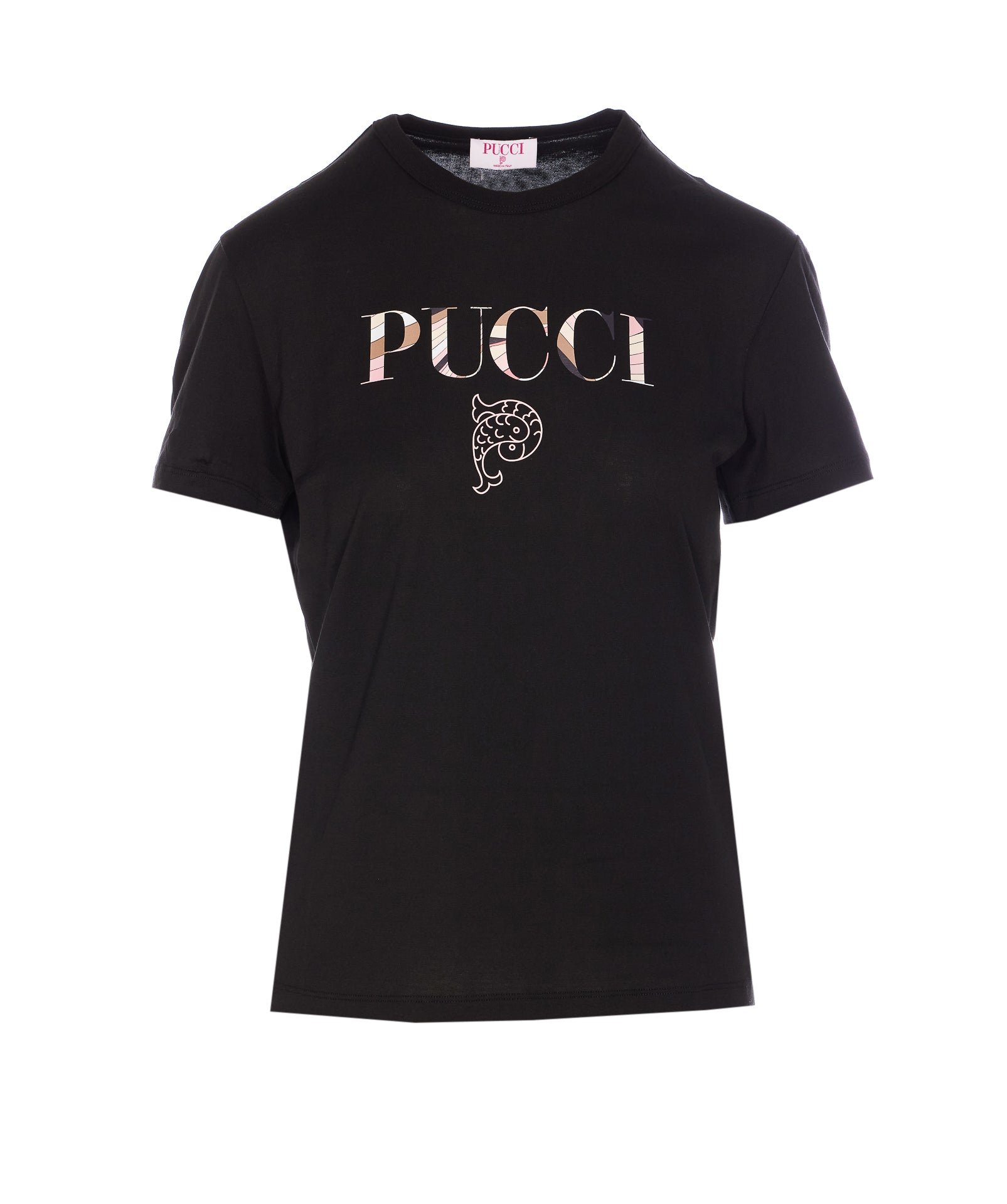 Emilio Pucci T-Shirts And Polos Black Cotton