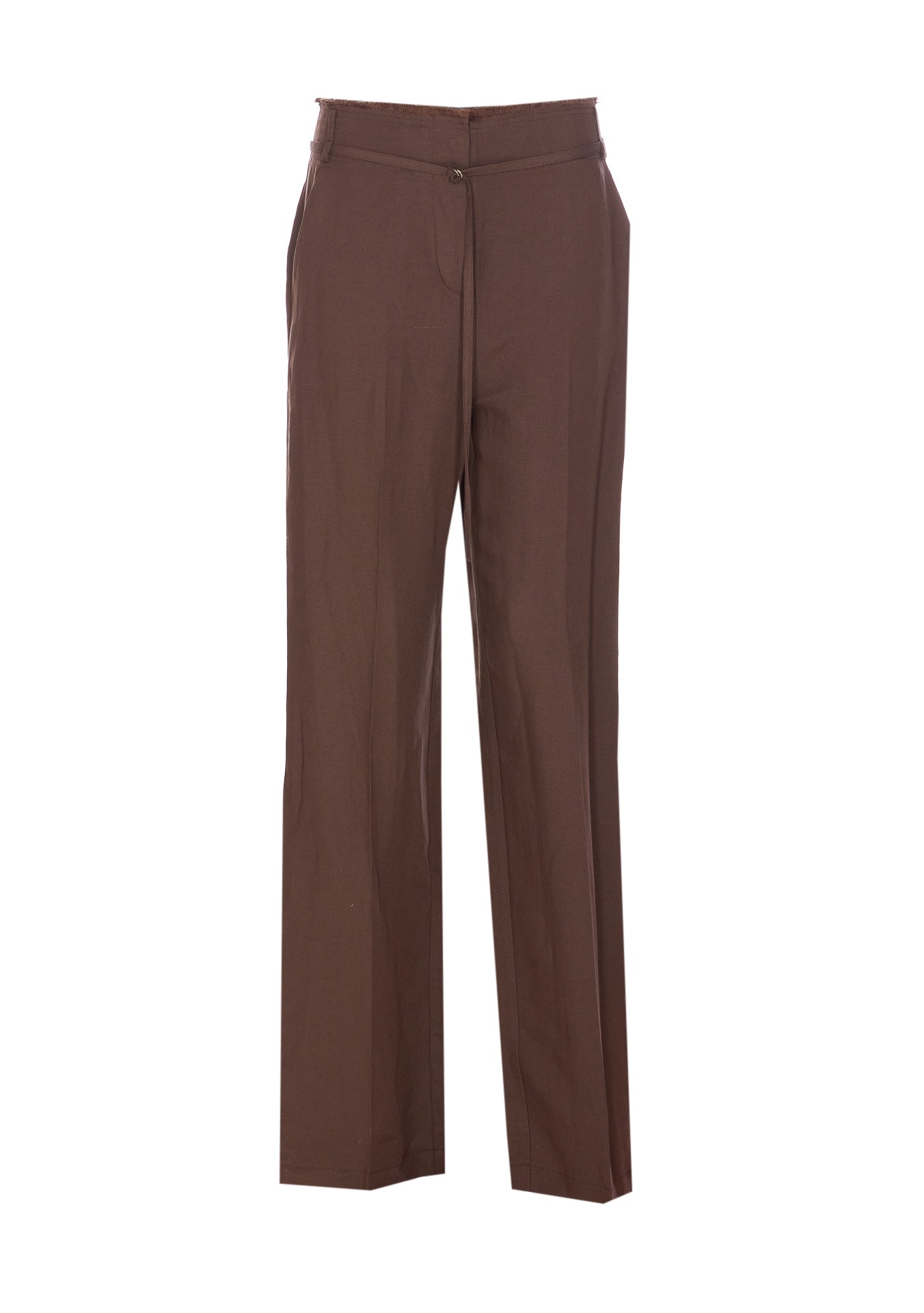 Patrizia Pepe Trousers Brown Viscose