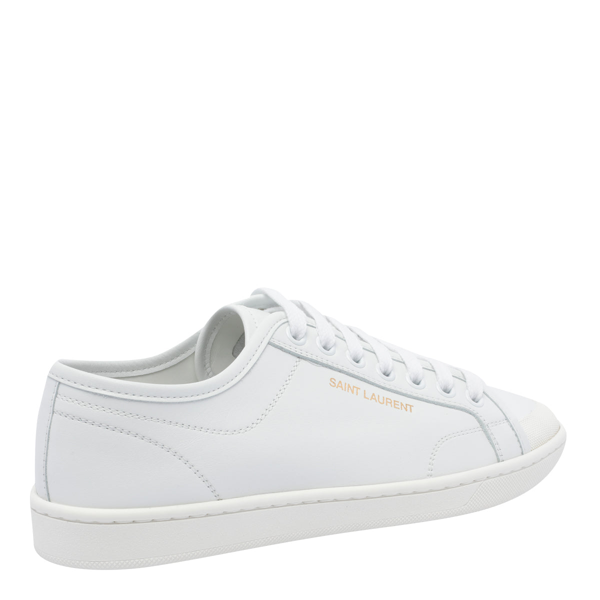 Saint Laurent Sneakers White Calf Leather/rubber Sole