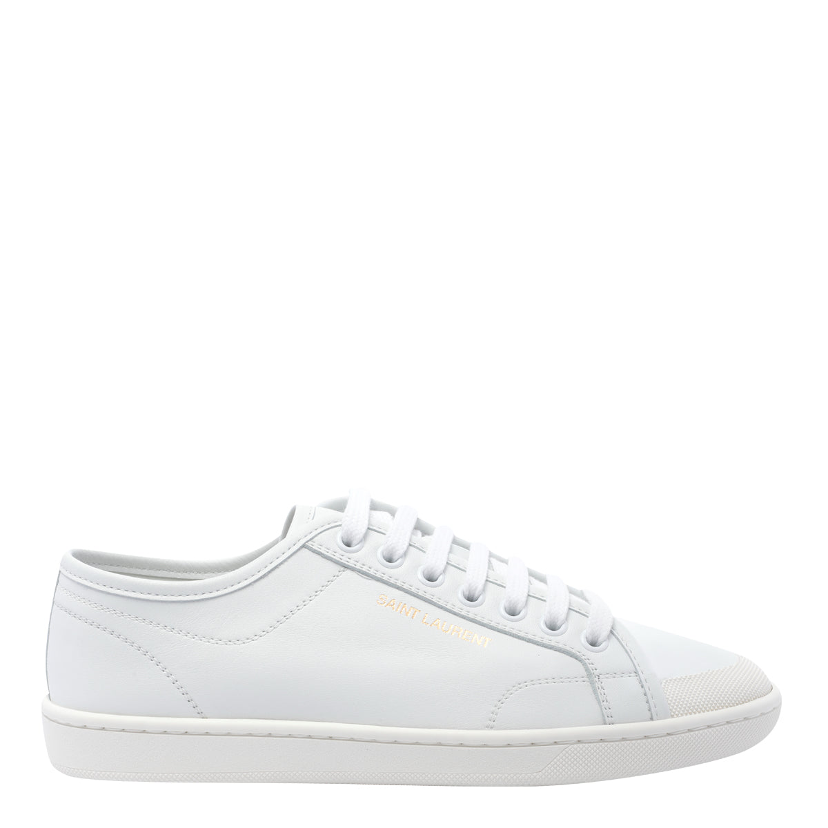 Saint Laurent Sneakers White Calf Leather/rubber Sole