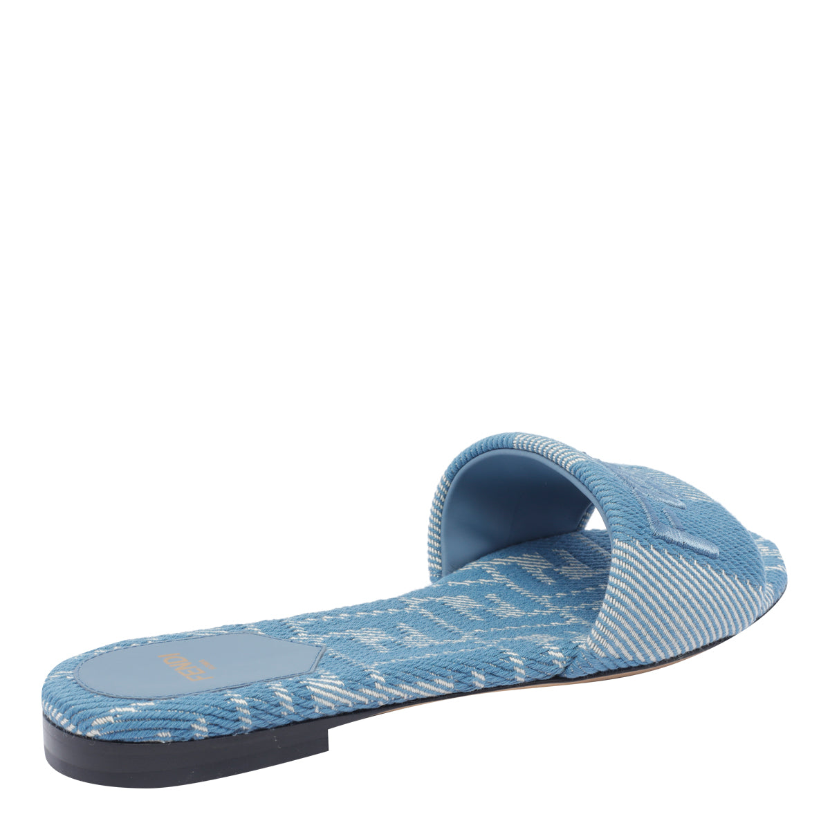 Fendi Sandals Blue Fabric/leather Sole
