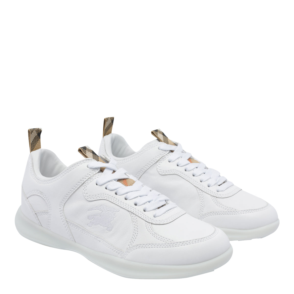 Burberry Sneakers White Calf Leather/rubber Sole