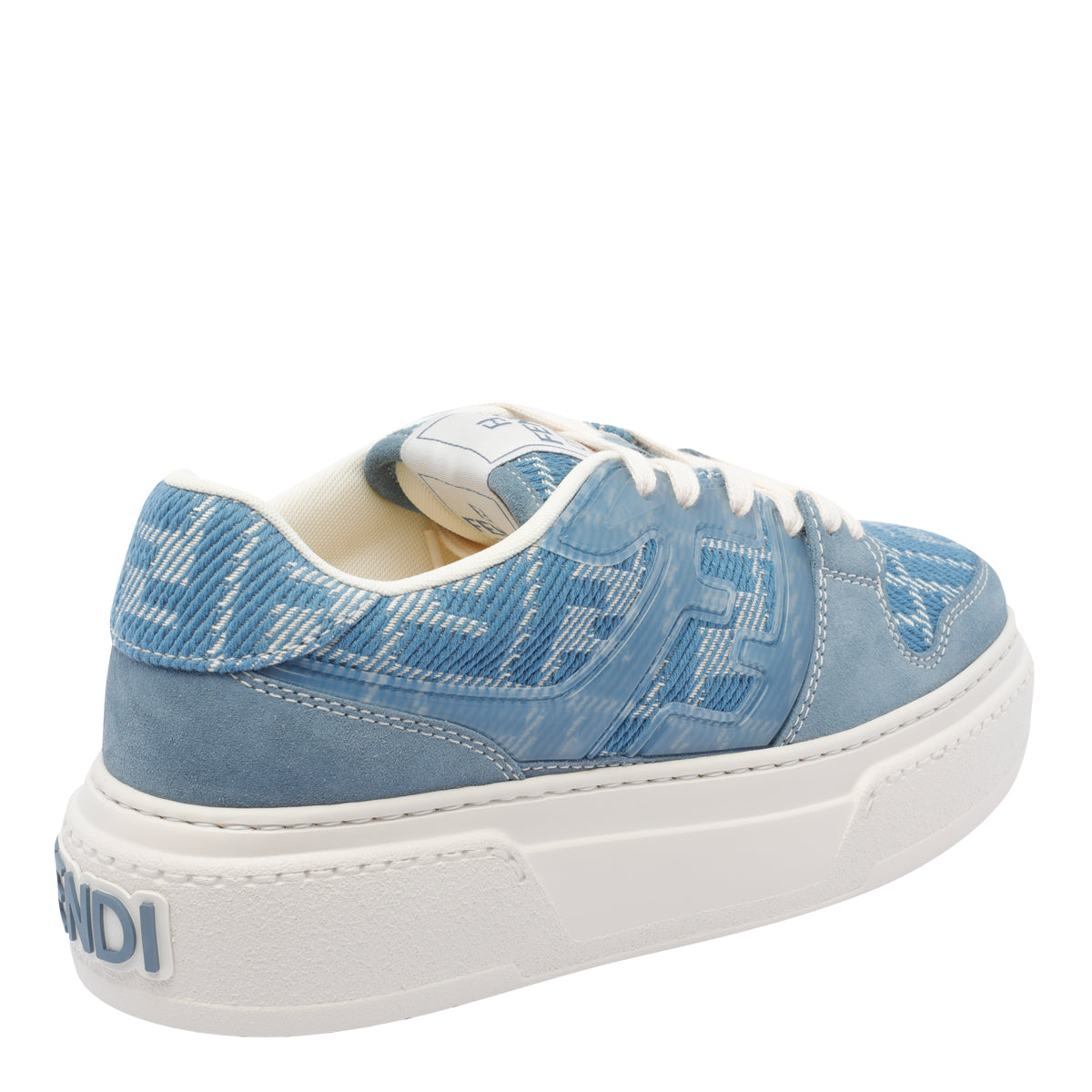 Fendi Sneakers Blue Fabric/rubber Sole
