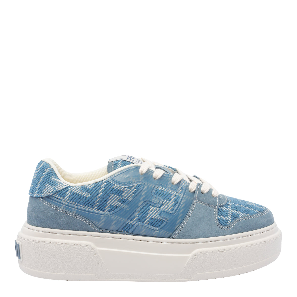 Fendi Sneakers Blue Fabric/rubber Sole