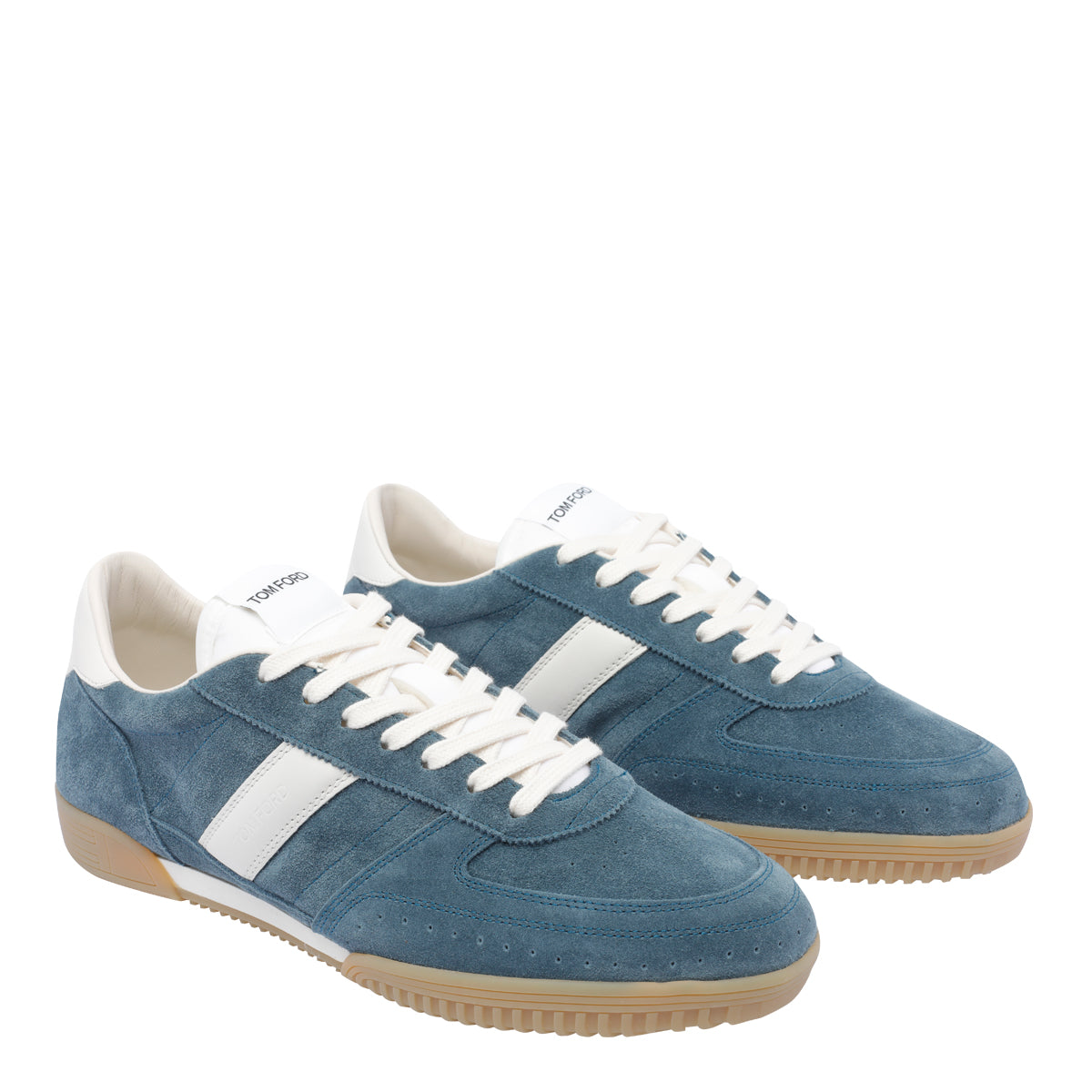 Tom Ford Sneakers Blue Calf Leather/rubber Sole