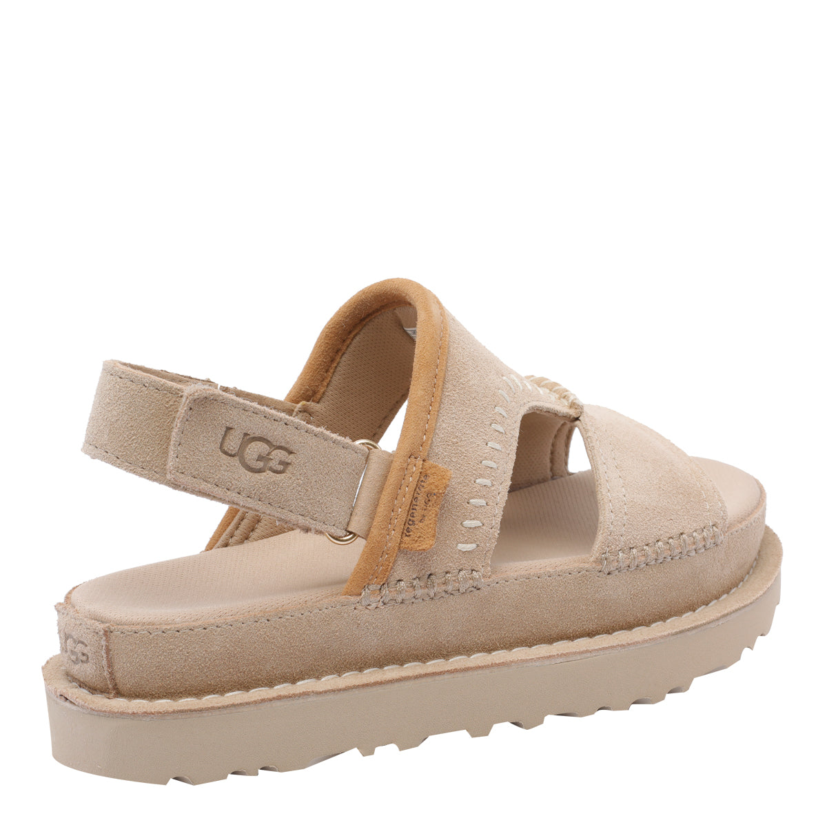 Ugg Sandals Beige Calf Leather/rubber Sole