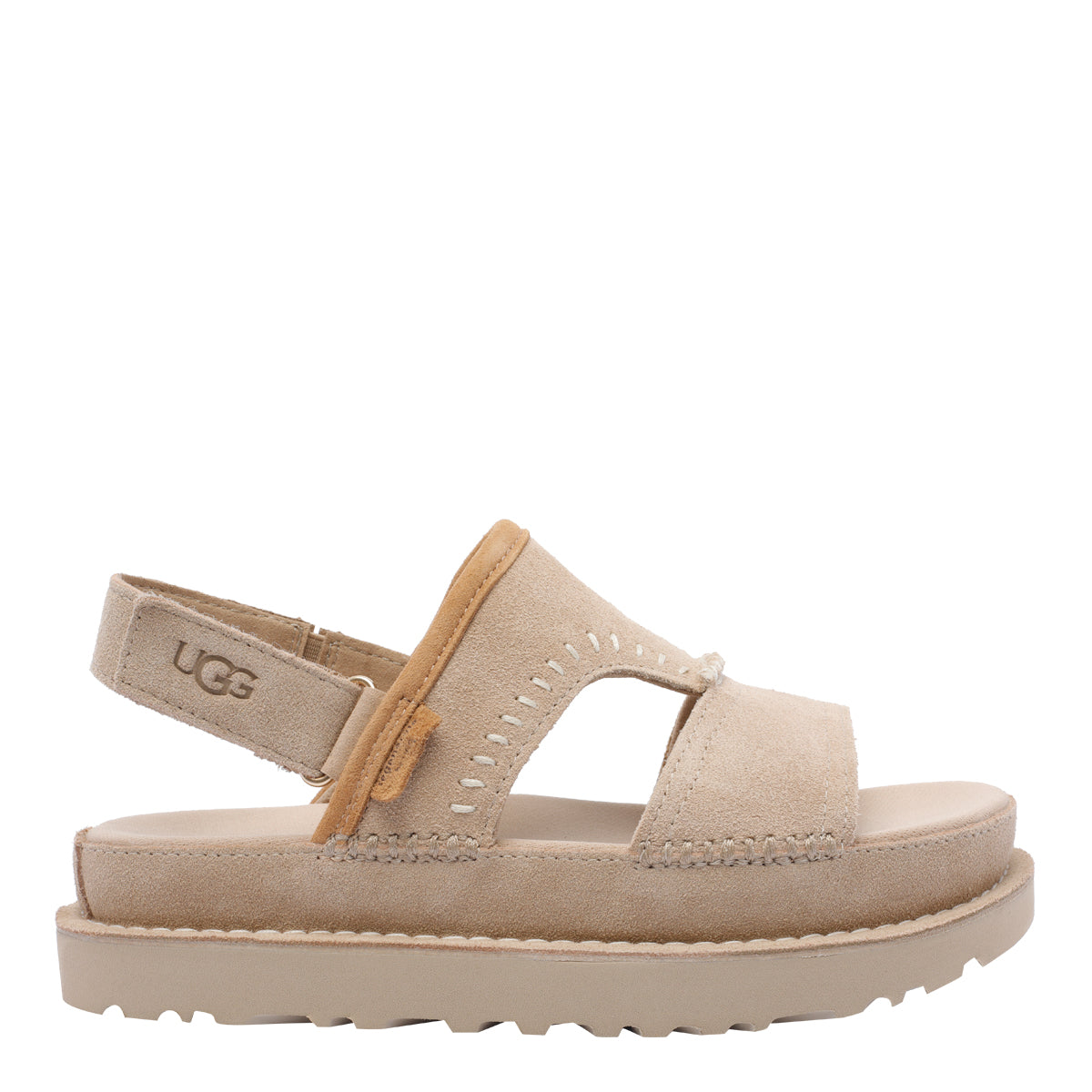 Ugg Sandals Beige Calf Leather/rubber Sole