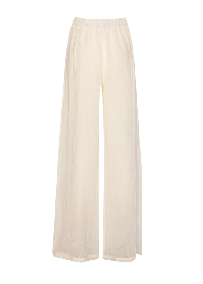 Maurizio Trousers White Linen