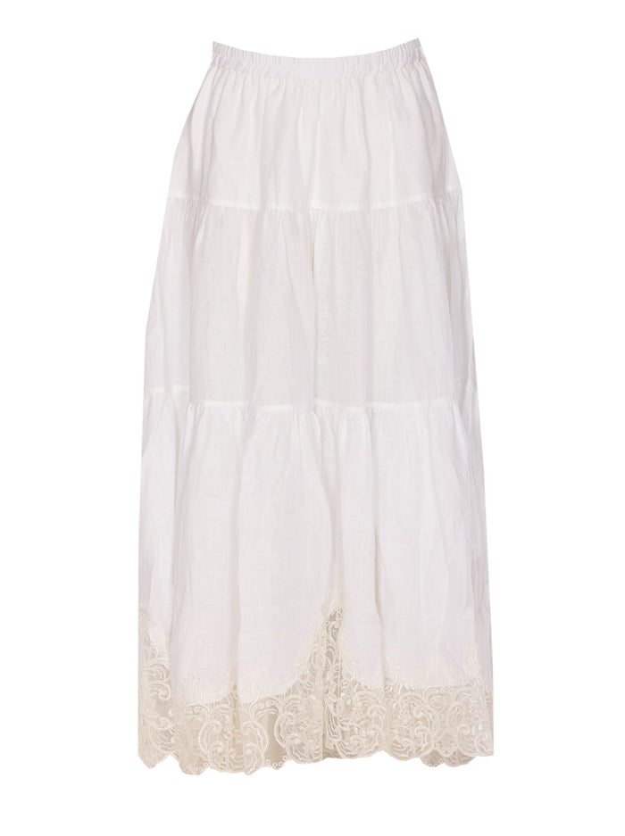 Maurizio Skirts White Linen