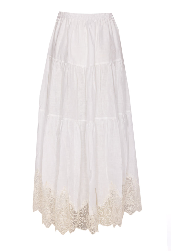 Maurizio Skirts White Linen
