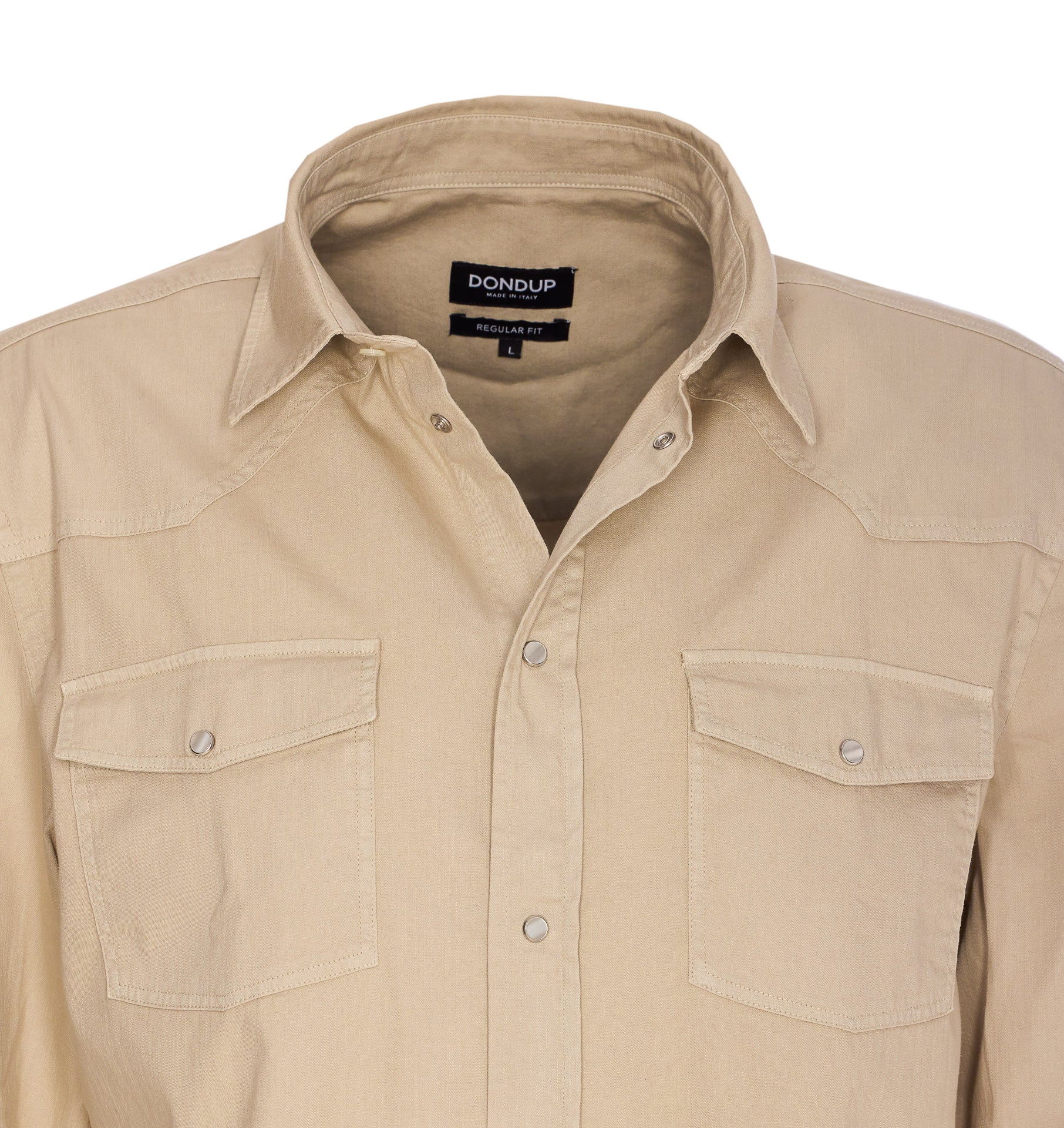 Dondup Shirts Beige Cotton