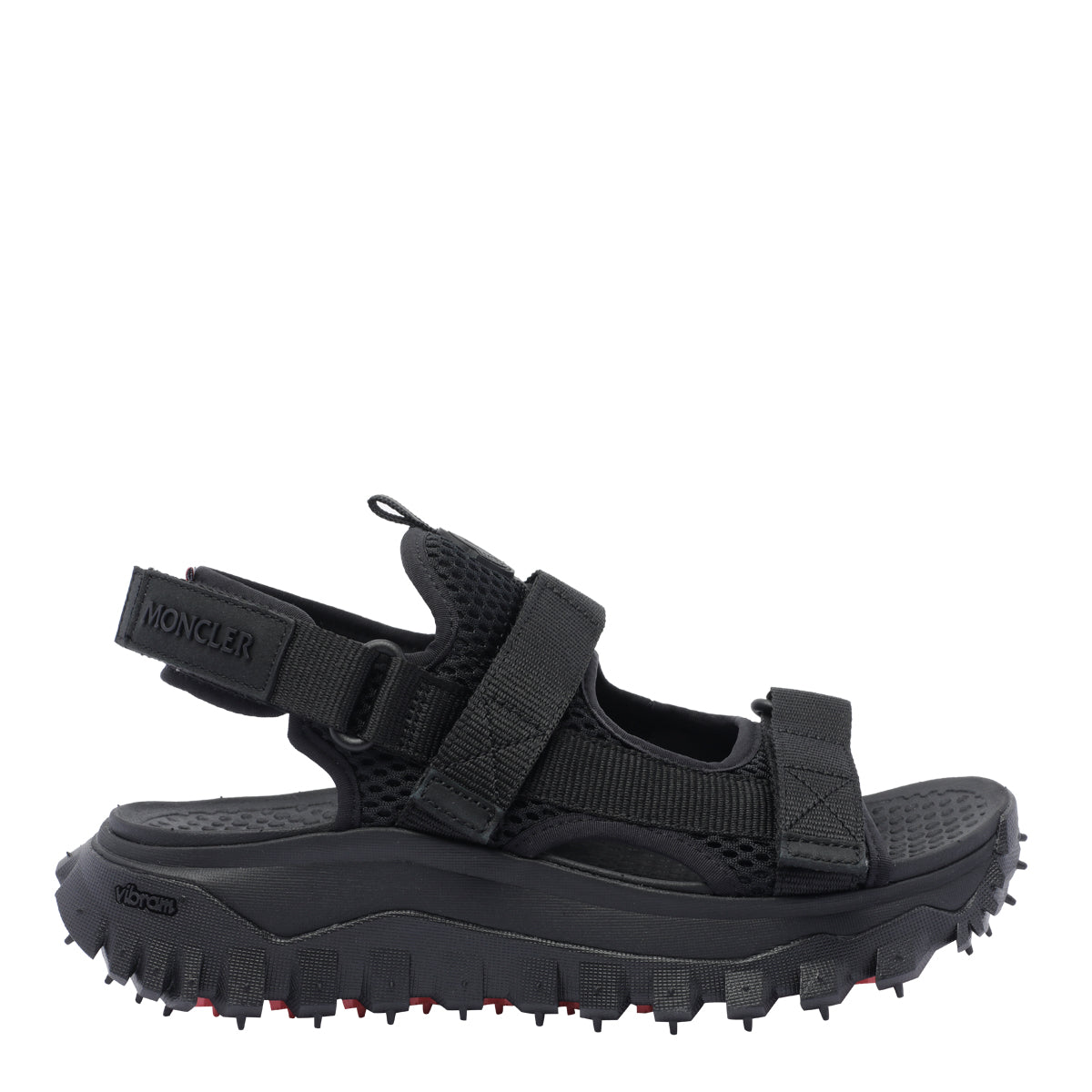 Moncler Sandals Black Fabric/rubber Sole
