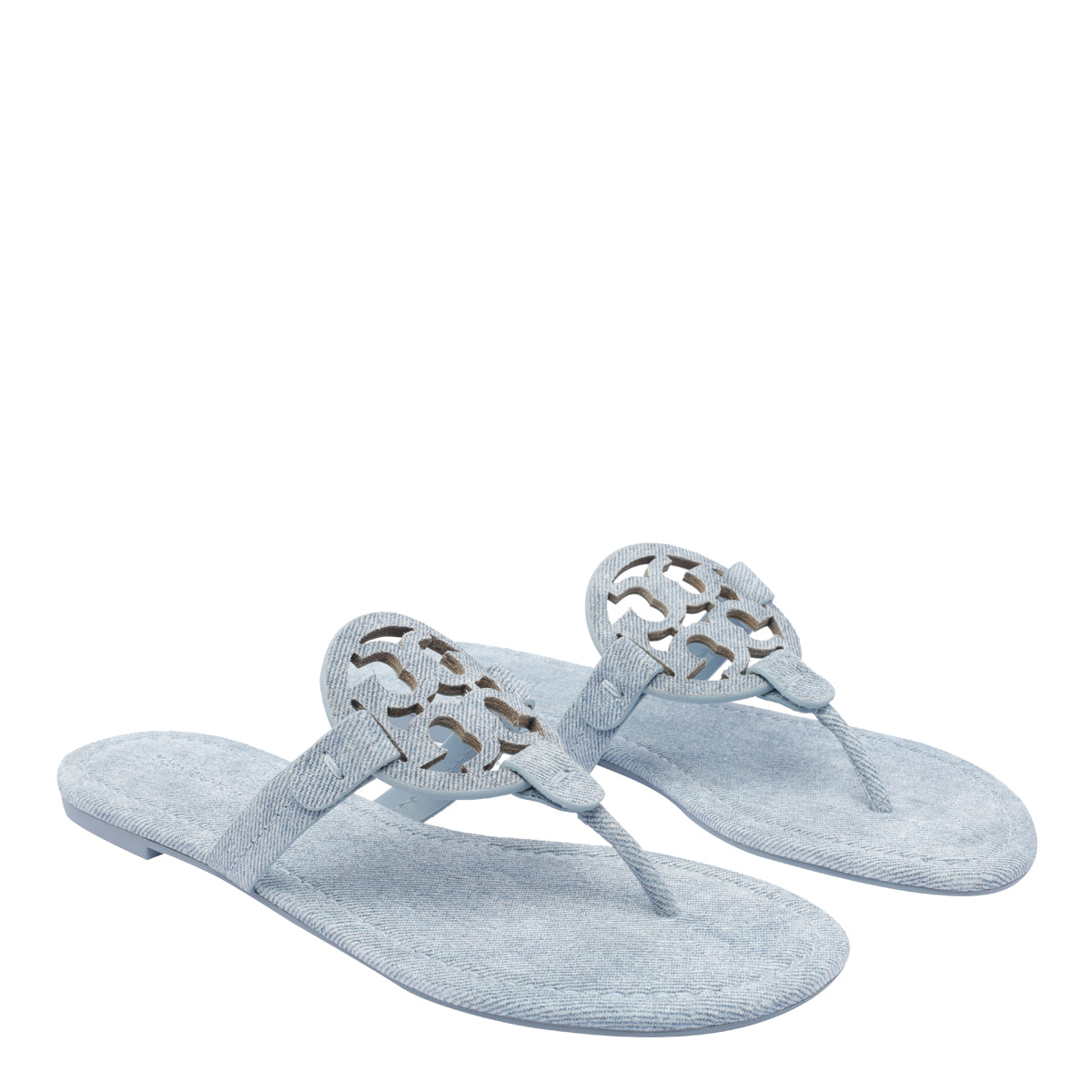 Tory Burch Sandals Blue Calf Leather/rubber Sole