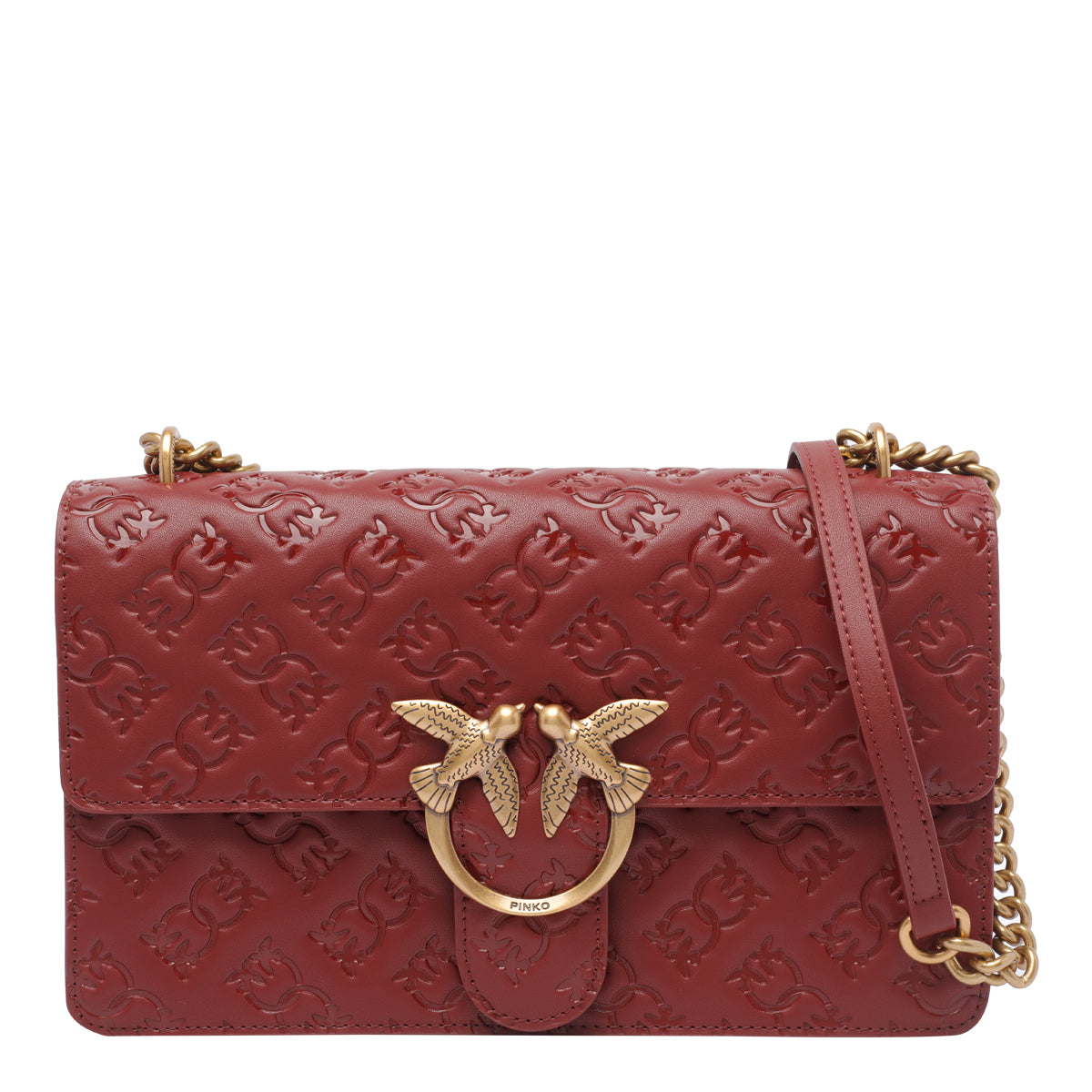 Pinko Bags Bordeaux Calf Leather
