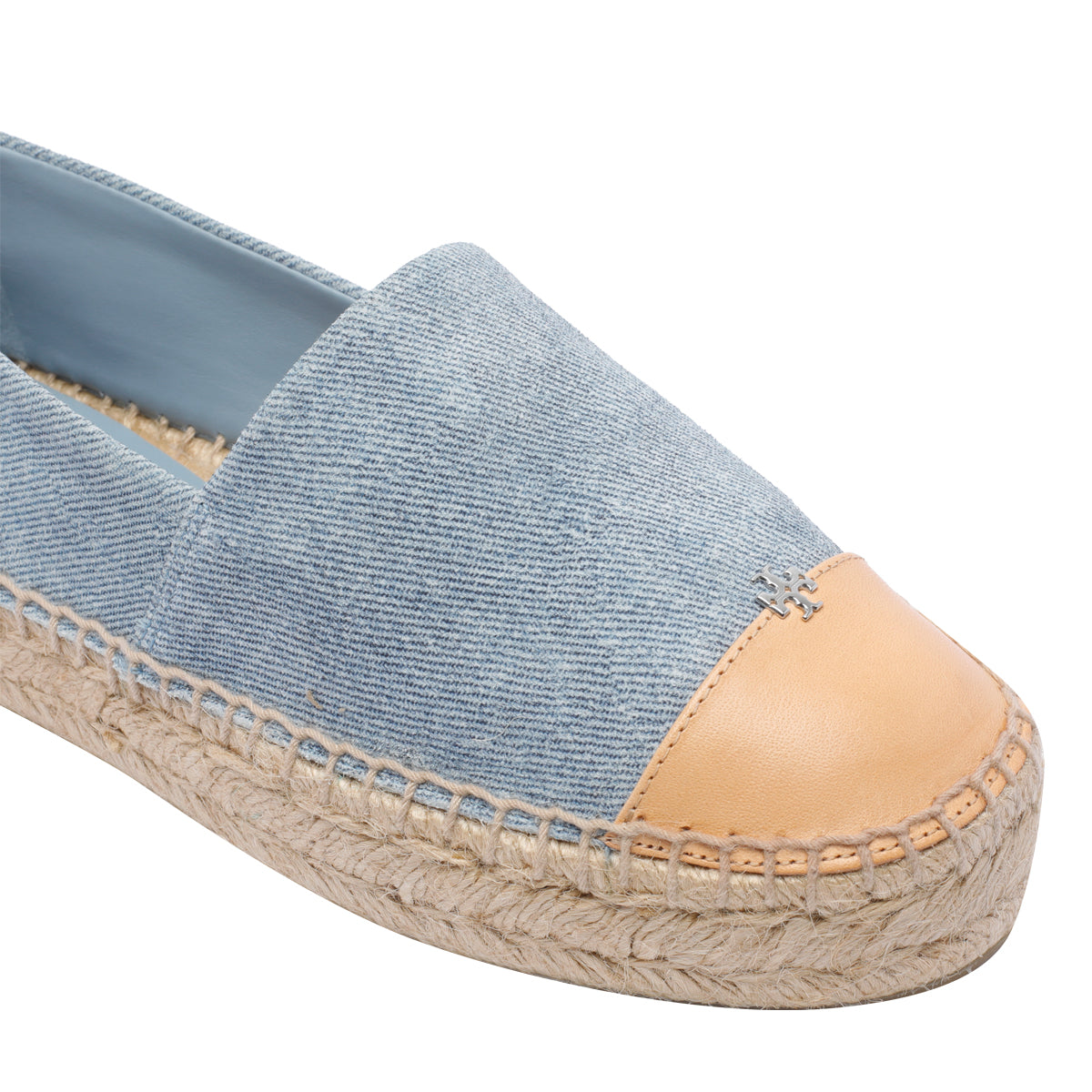 Tory Burch Flat Shoes Blue Calf Leather/rubber Sole