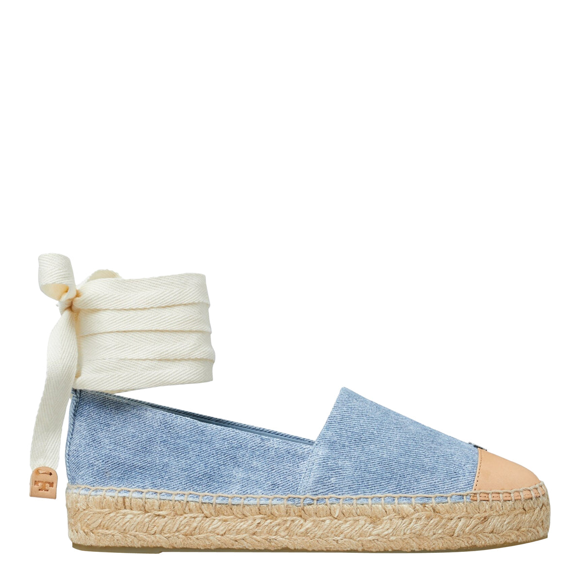 Tory Burch Flat Shoes Blue Calf Leather/rubber Sole