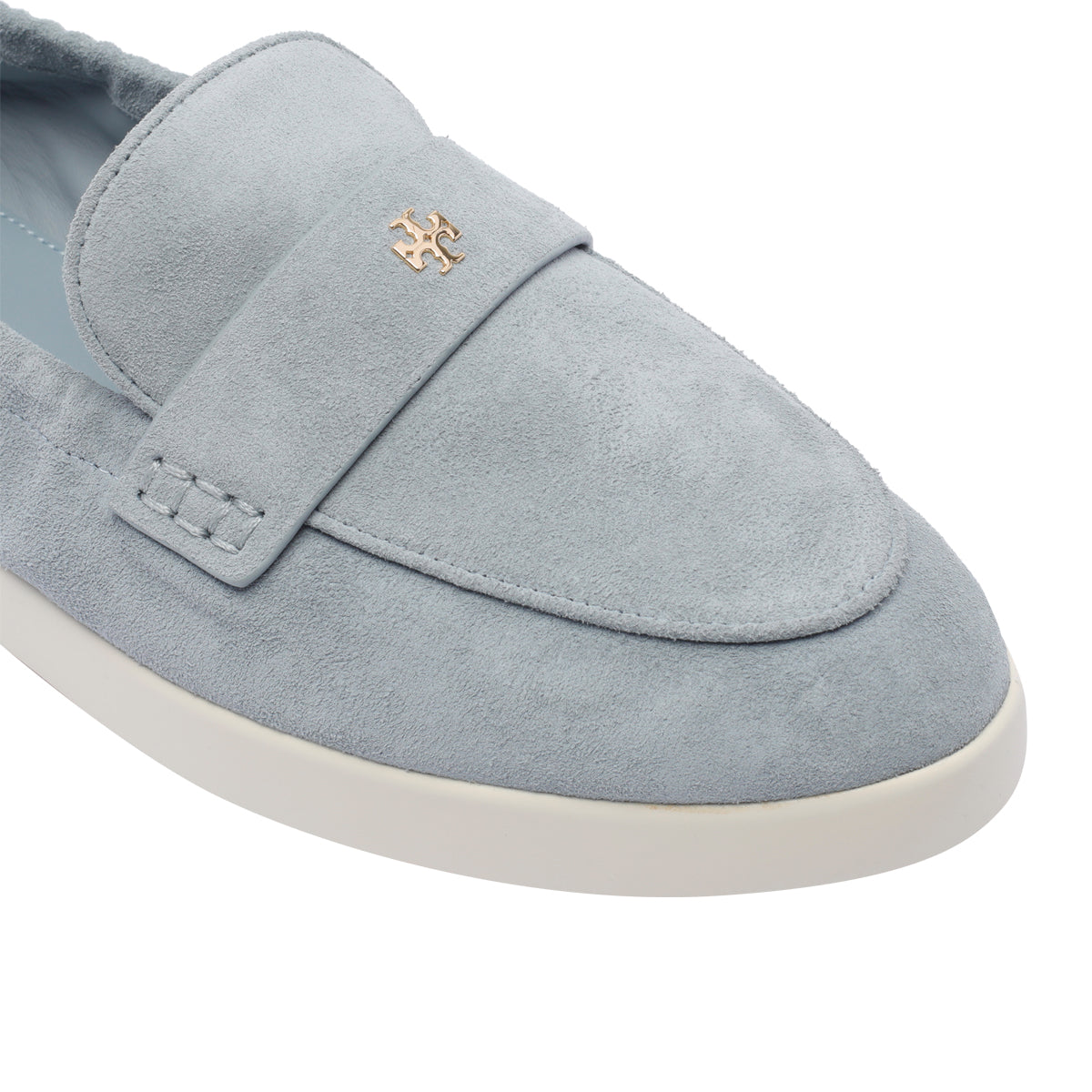 Tory Burch Flat Shoes Blue Suede Leather/rubber Sole