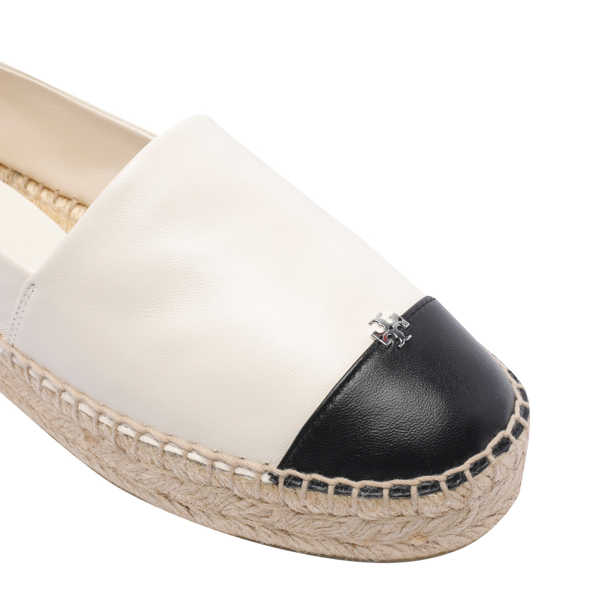 Tory Burch Flat Shoes White Calf Leather/rubber Sole