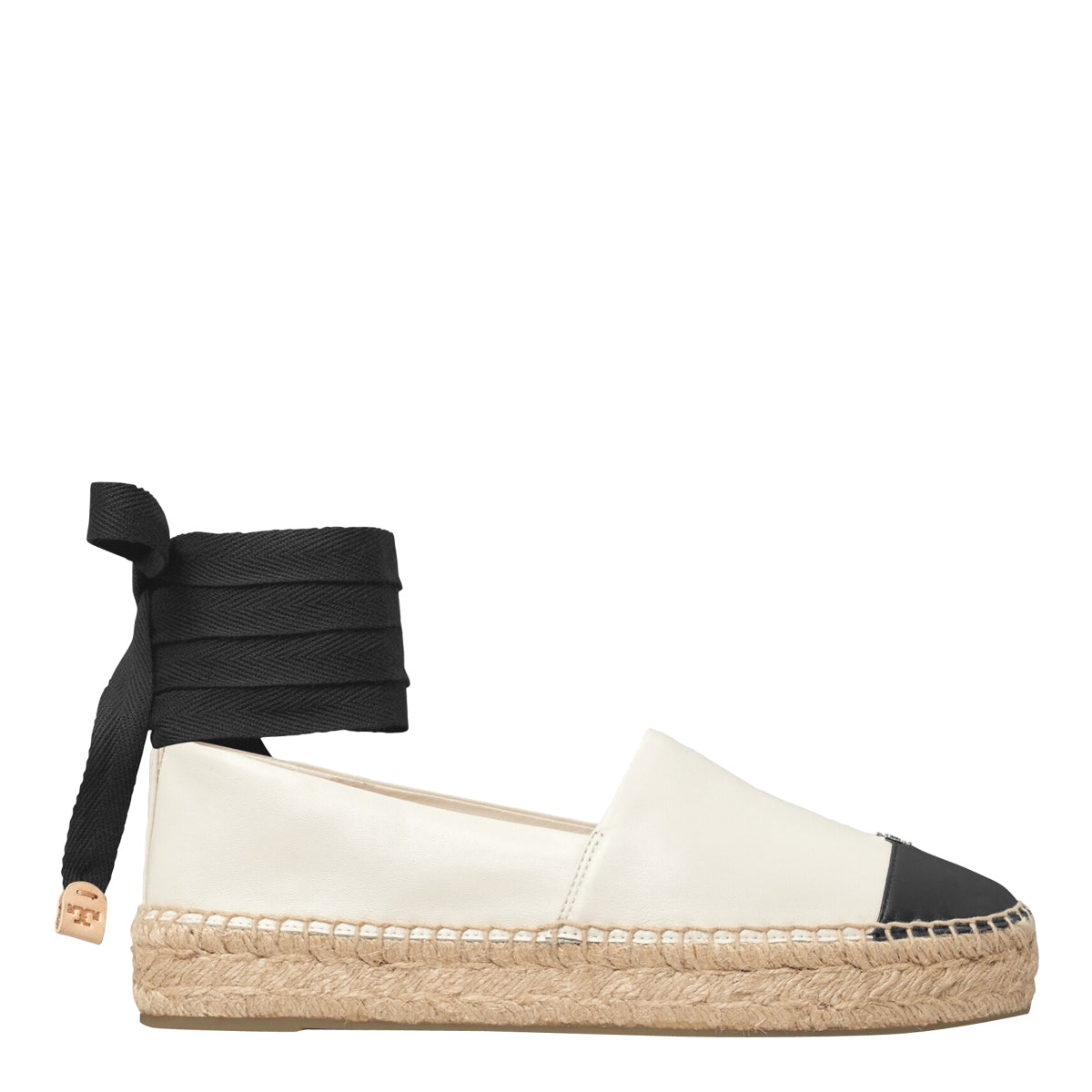 Tory Burch Flat Shoes White Calf Leather/rubber Sole