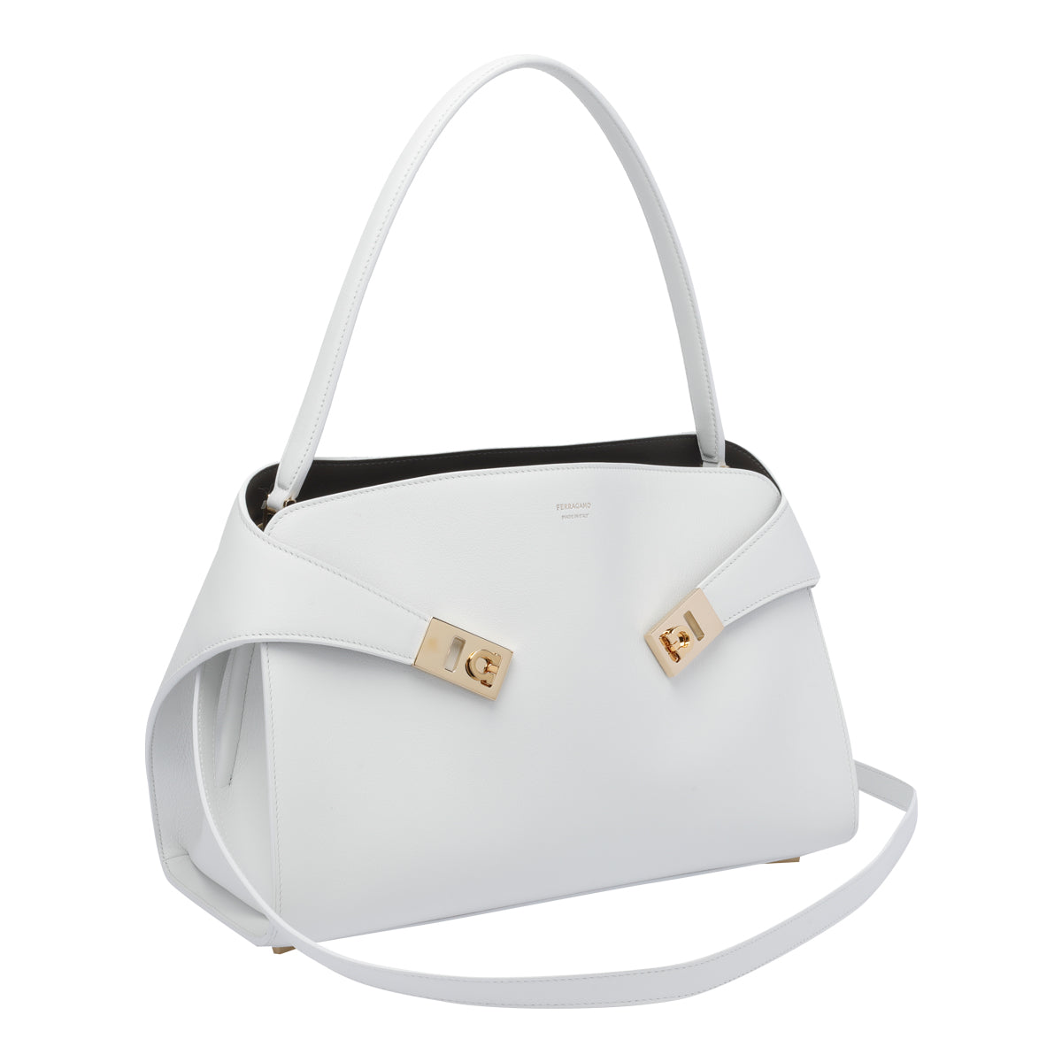 Ferragamo Bags White Calf Leather