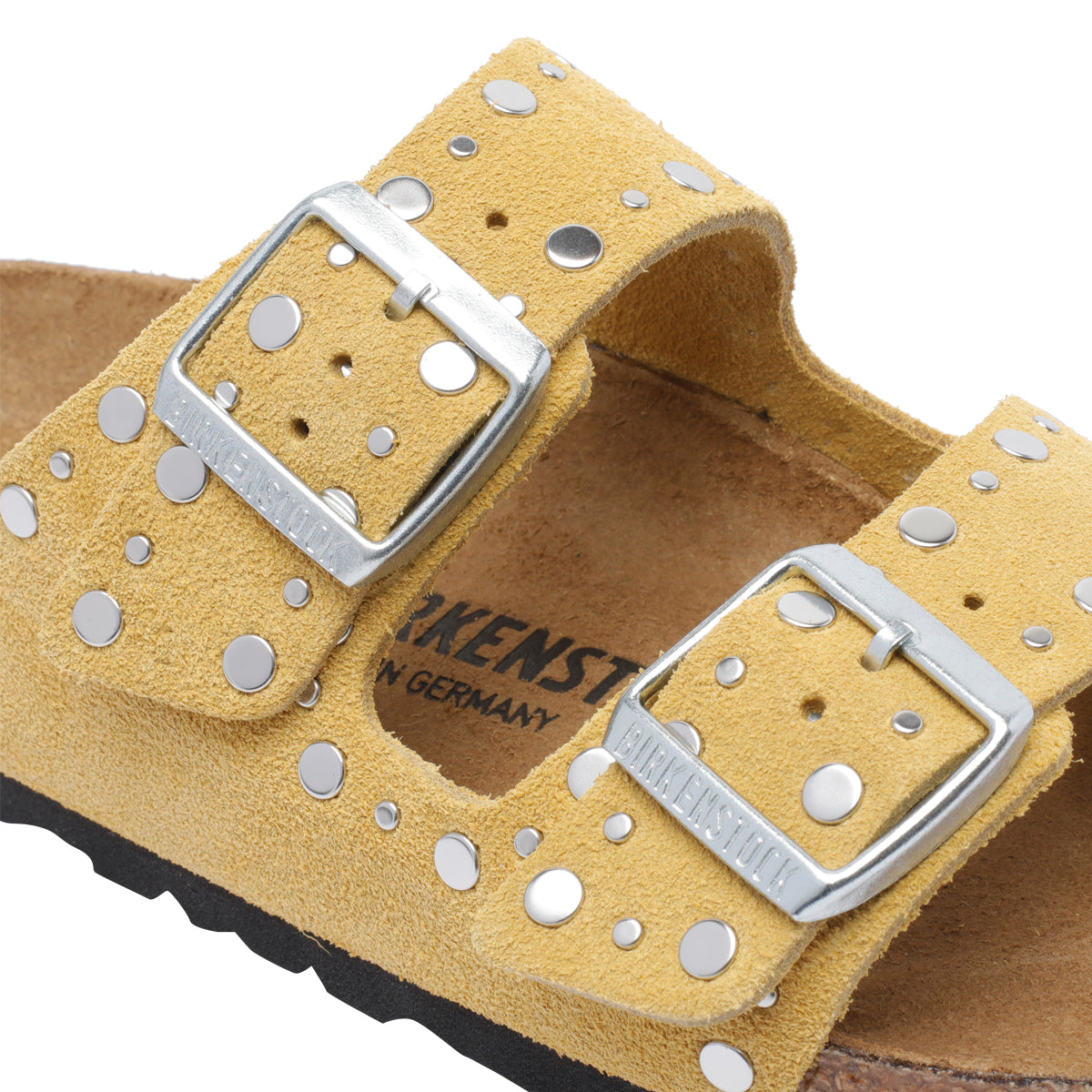 Birkenstock Sandals Yellow Suede Leather/rubber Sole