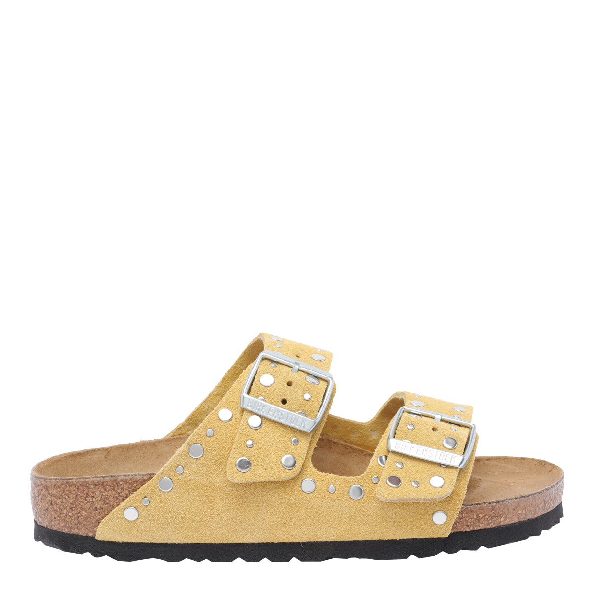 Birkenstock Sandals Yellow Suede Leather/rubber Sole