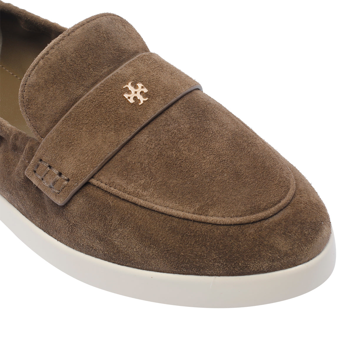 Tory Burch Flat Shoes Brown Suede Leather/rubber Sole