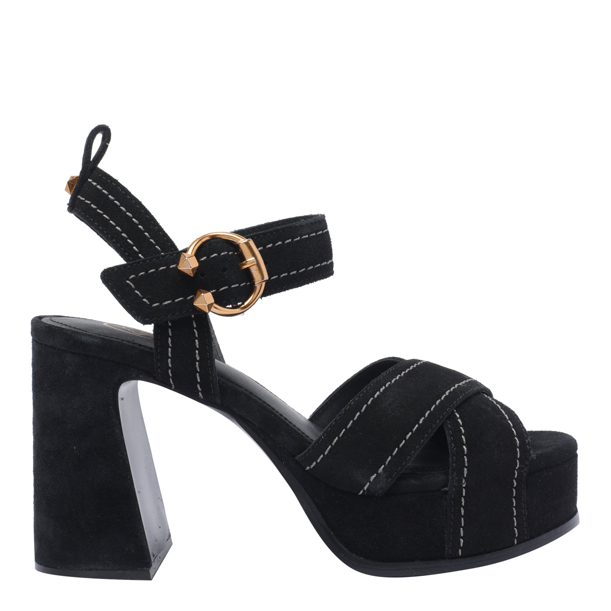 Ash Sandals Black Suede Leather/rubber Sole