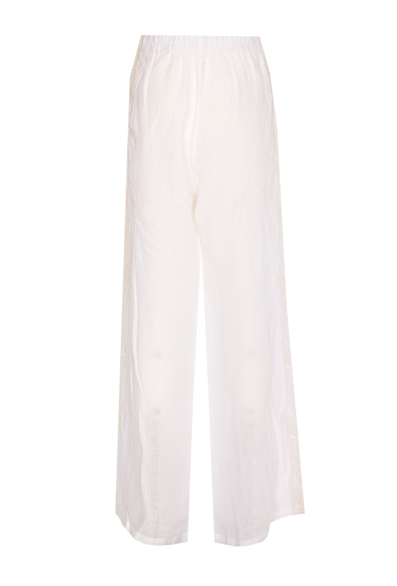 Maurizio Trousers White Linen