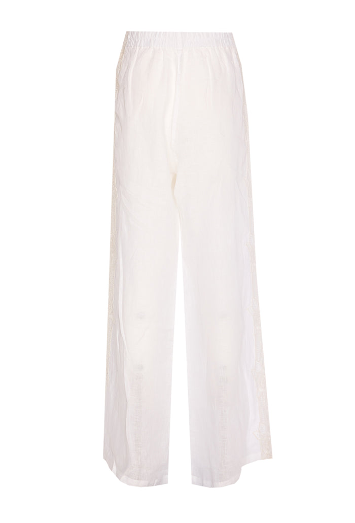Maurizio Trousers White Linen
