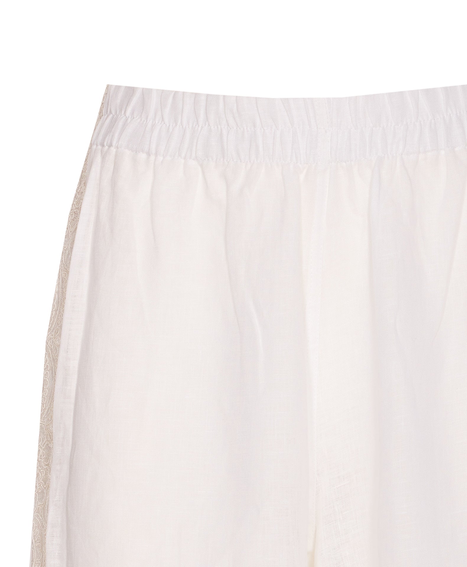 Maurizio Trousers White Linen