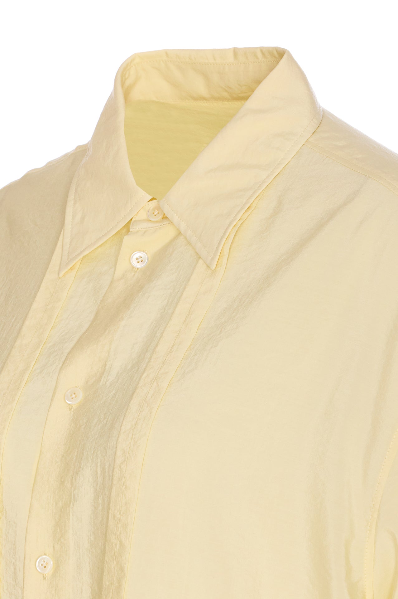 Lemaire Shirts Yellow Silk