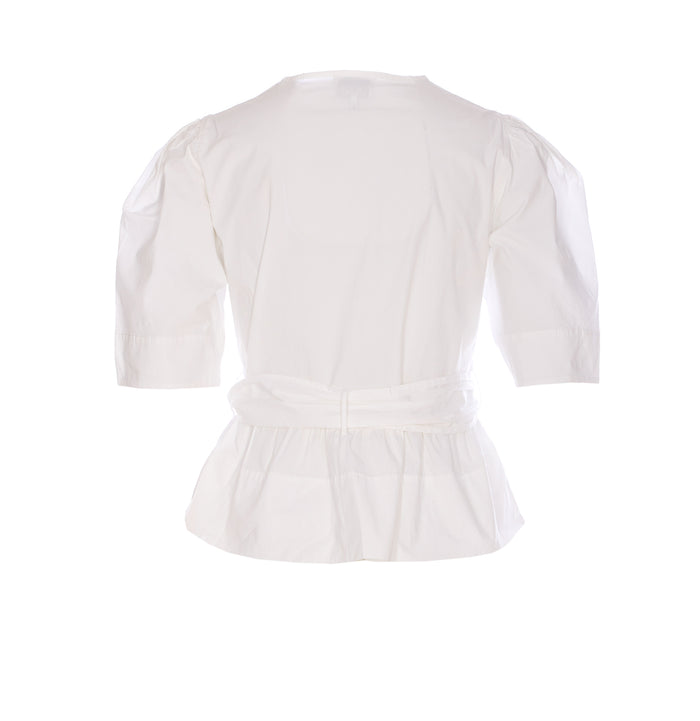 Ganni Shirts White Cotton