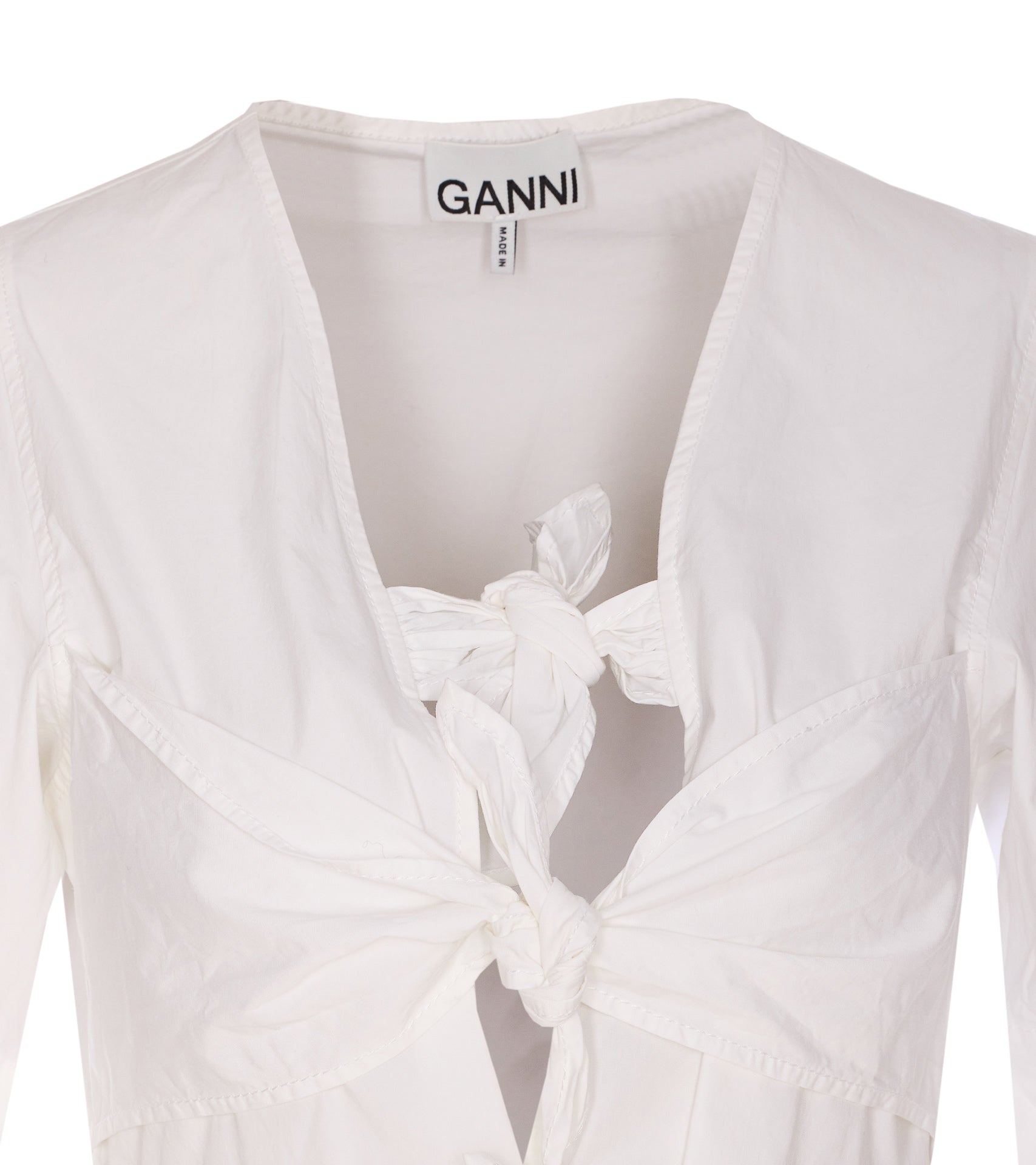 Ganni Shirts White Cotton