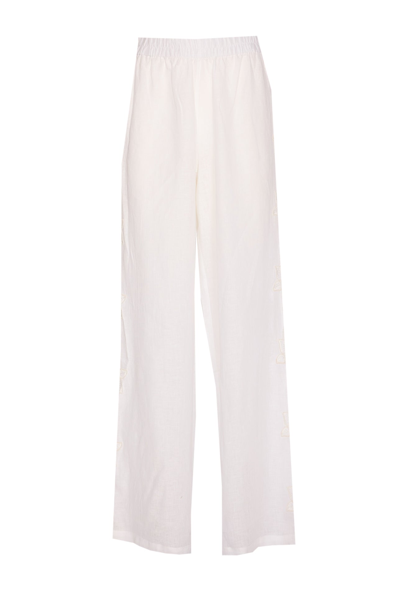 Maurizio Trousers White Linen