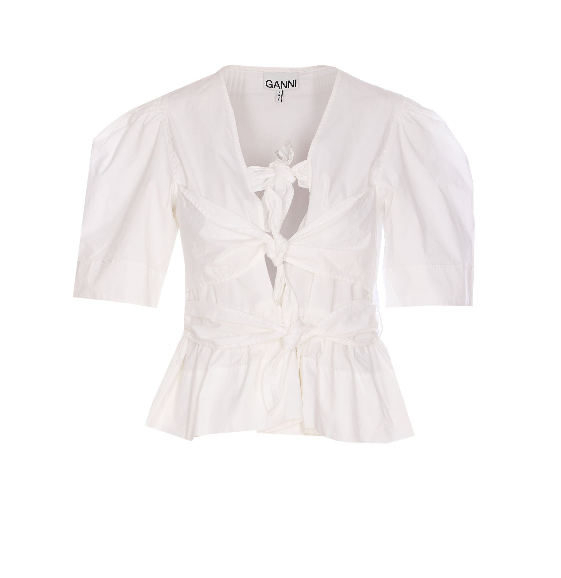 Ganni Shirts White Cotton