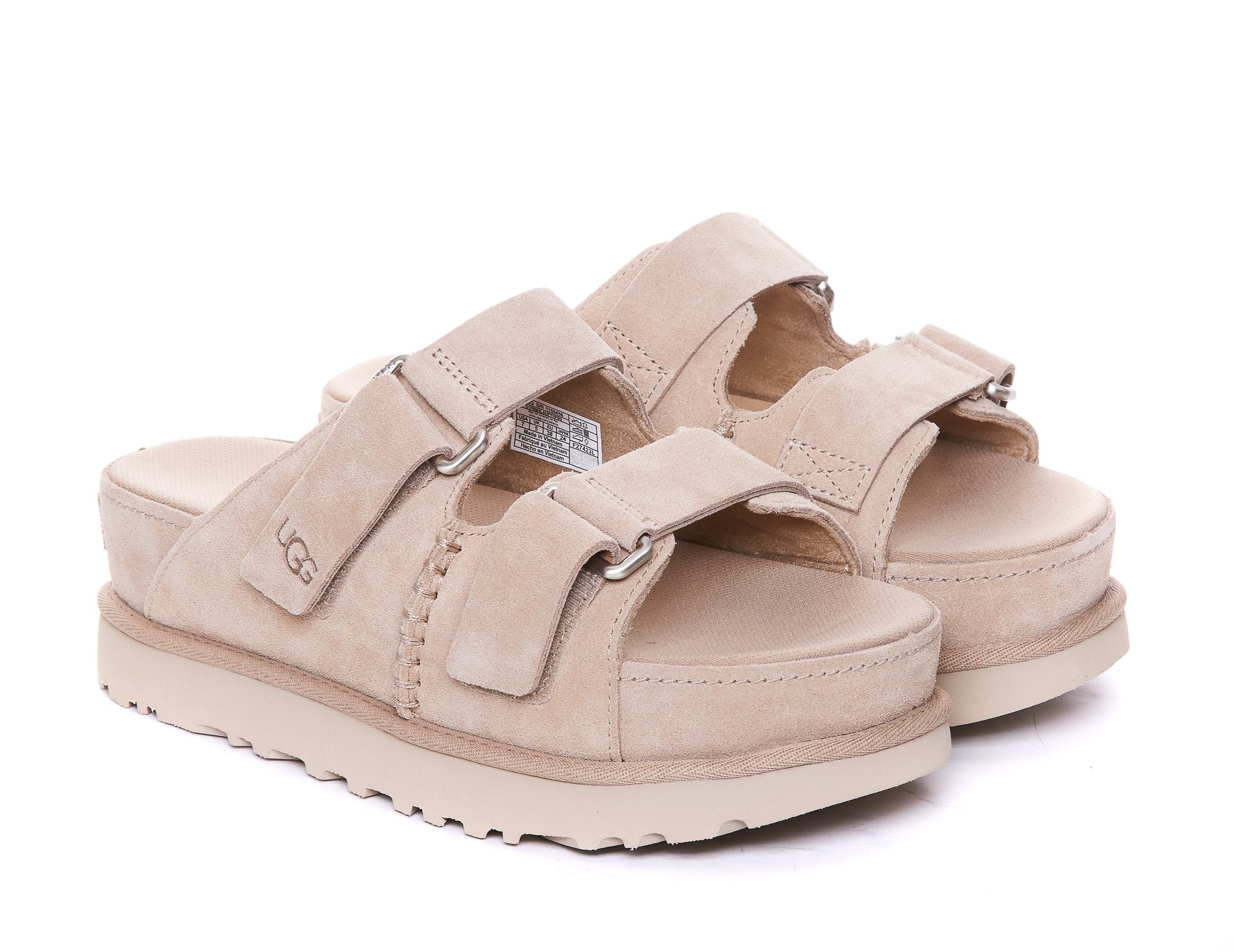 Ugg Sandals Beige Suede/rubber Sole